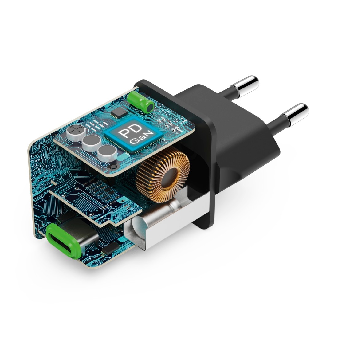 Hama Schnelllade-Gerät »Schnellladegerät (USB-C, PD/QC, extraklein 3,8 x 3,0 x 3,6 cm, 45 W)«, (1 St.)