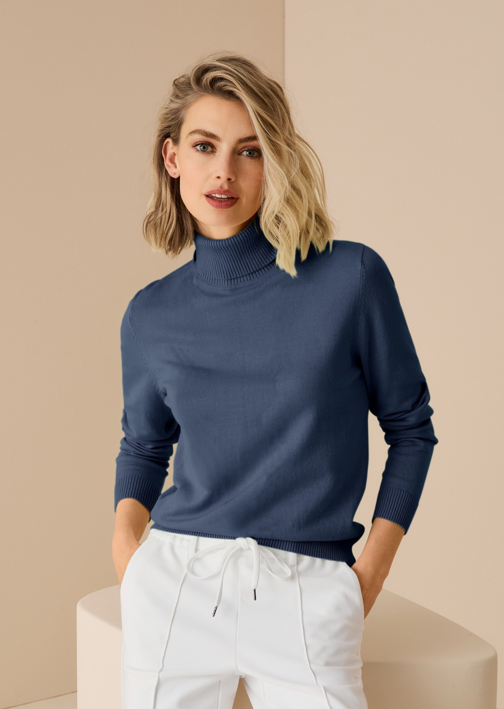 MADELEINE »Strickpullover Schmaler Feinstrickpullover« Feinstrick