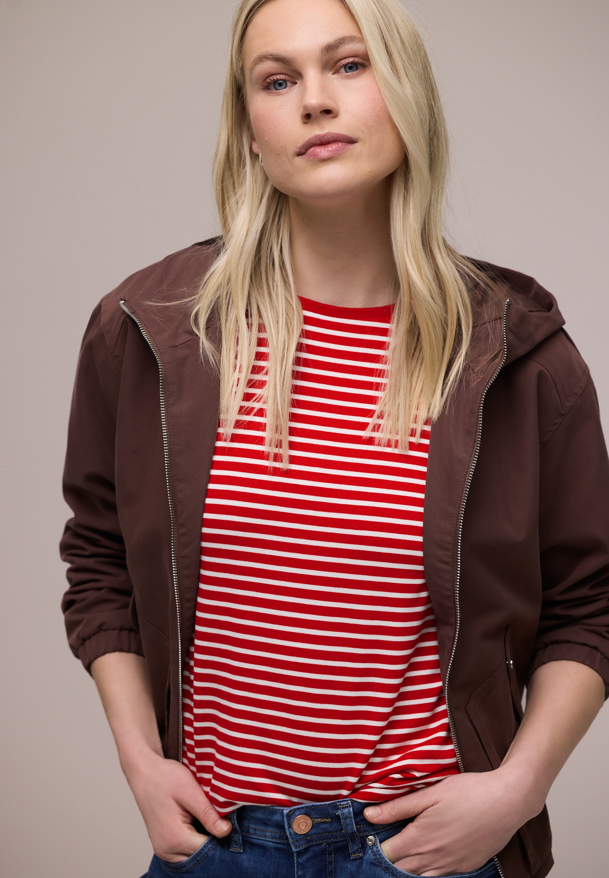 STREET ONE Rundhalsshirt Rundhalsausschnitt günstig online kaufen