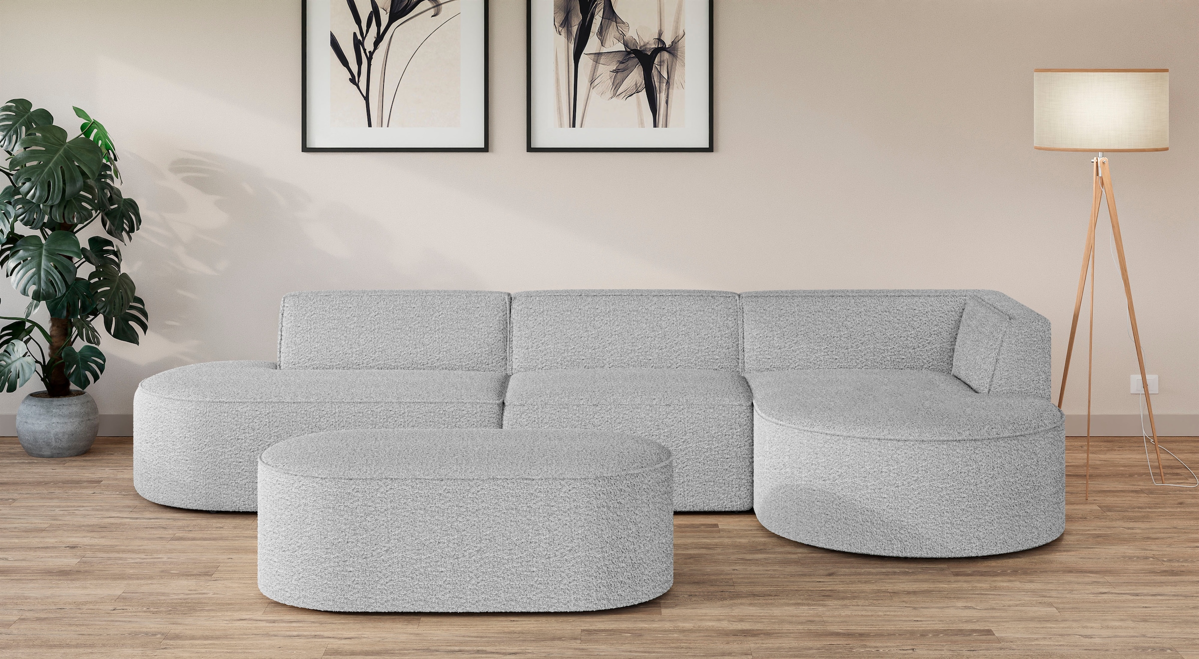 OTTO home Ecksofa "EIVIND Designer Sofa mit Ottomane rechts/links, B/T/H: 3 günstig online kaufen