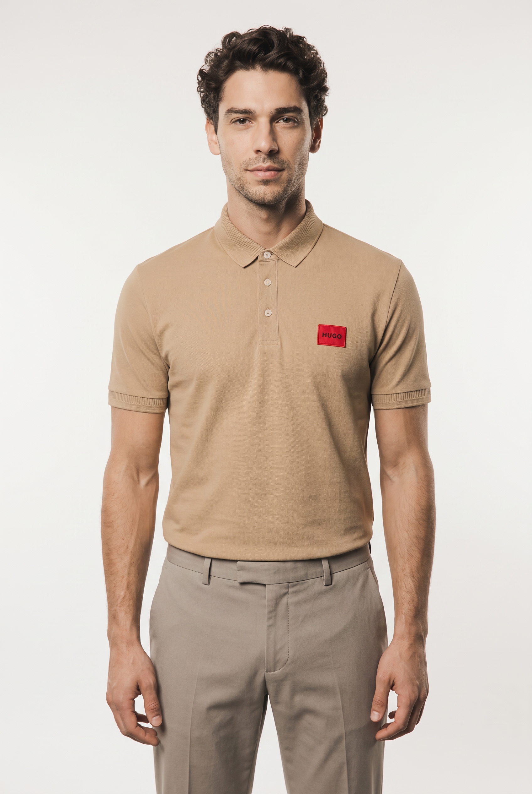 HUGO Poloshirt "Dereso" Slim Fit, Kurzarm, HUGO Weblabel