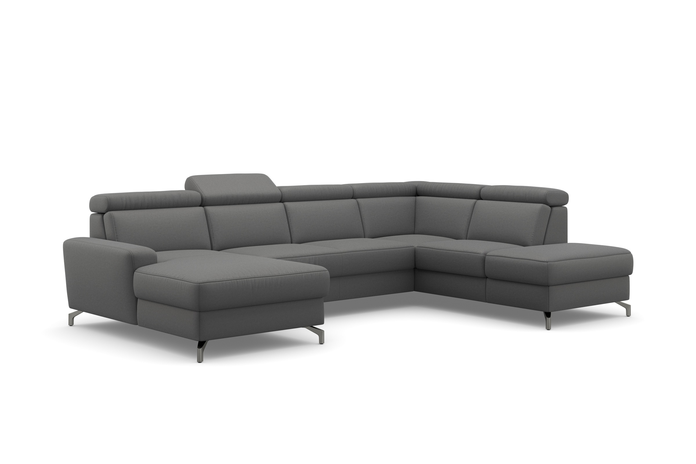 sit&more Wohnlandschaft »Scarlett U-Form«, inklusive Kopfteilverstellung, wahlweise mit Bettfunktion, Bettkasten