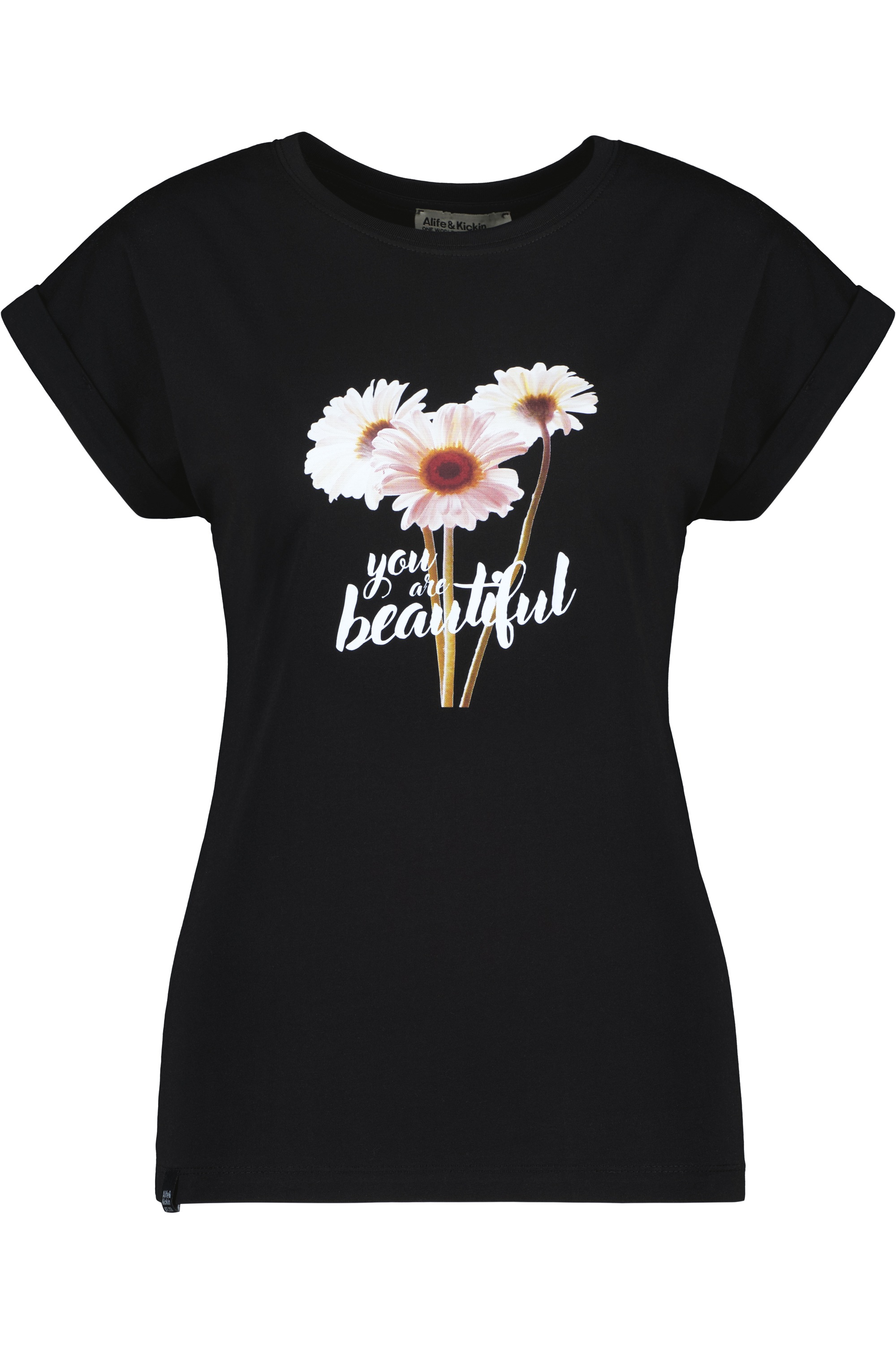 Alife & Kickin Rundhalsshirt »EnidAK P Shirt you are beautiful Damen Kurzarmshirt, Shirt«