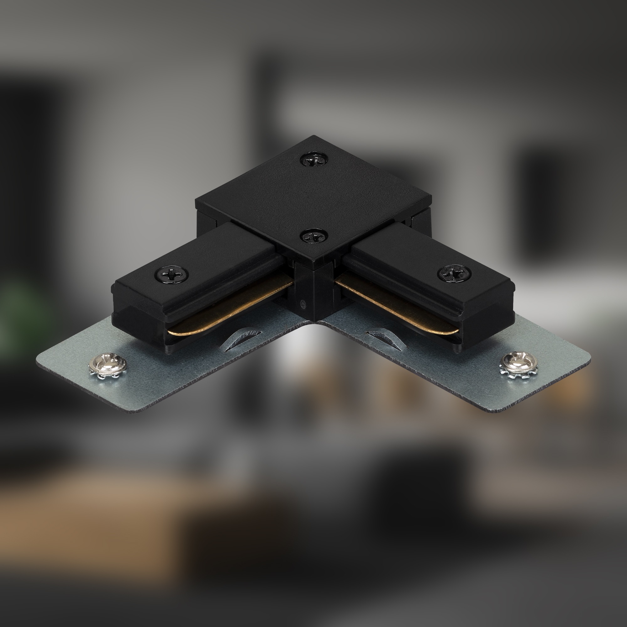 Briloner Leuchten Schienensystem-Verbinder »RAIL« 1 tlg. Eckverbinder 86 mm Schwarz Schienensystem Rail Wohnzimmer Büro Küche