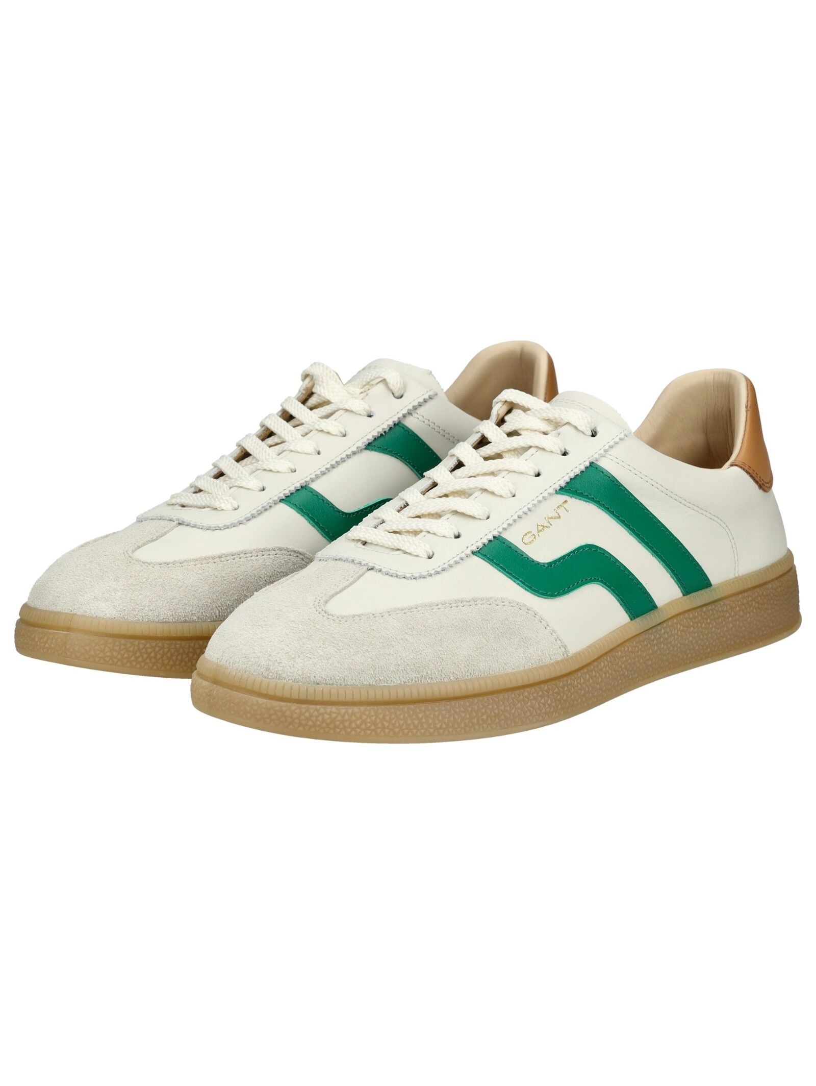 Gant Herren Leder Sneaker Beige/Grün Gr. 42 3
