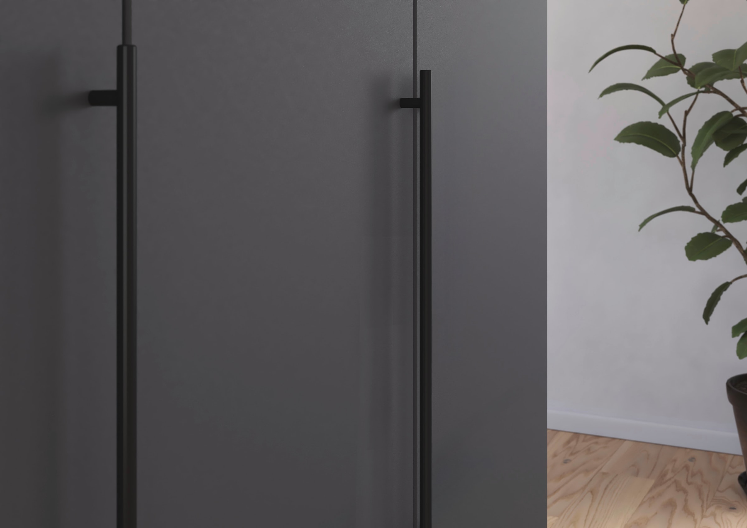 rauch Kleiderschrank, (in 3 verschiedenen Ausstattungen BASIC/CLASSIC/PREMIUM), mit hochwertigen Stangengriffen in Schwarz aus Metall MADE IN GERMANY