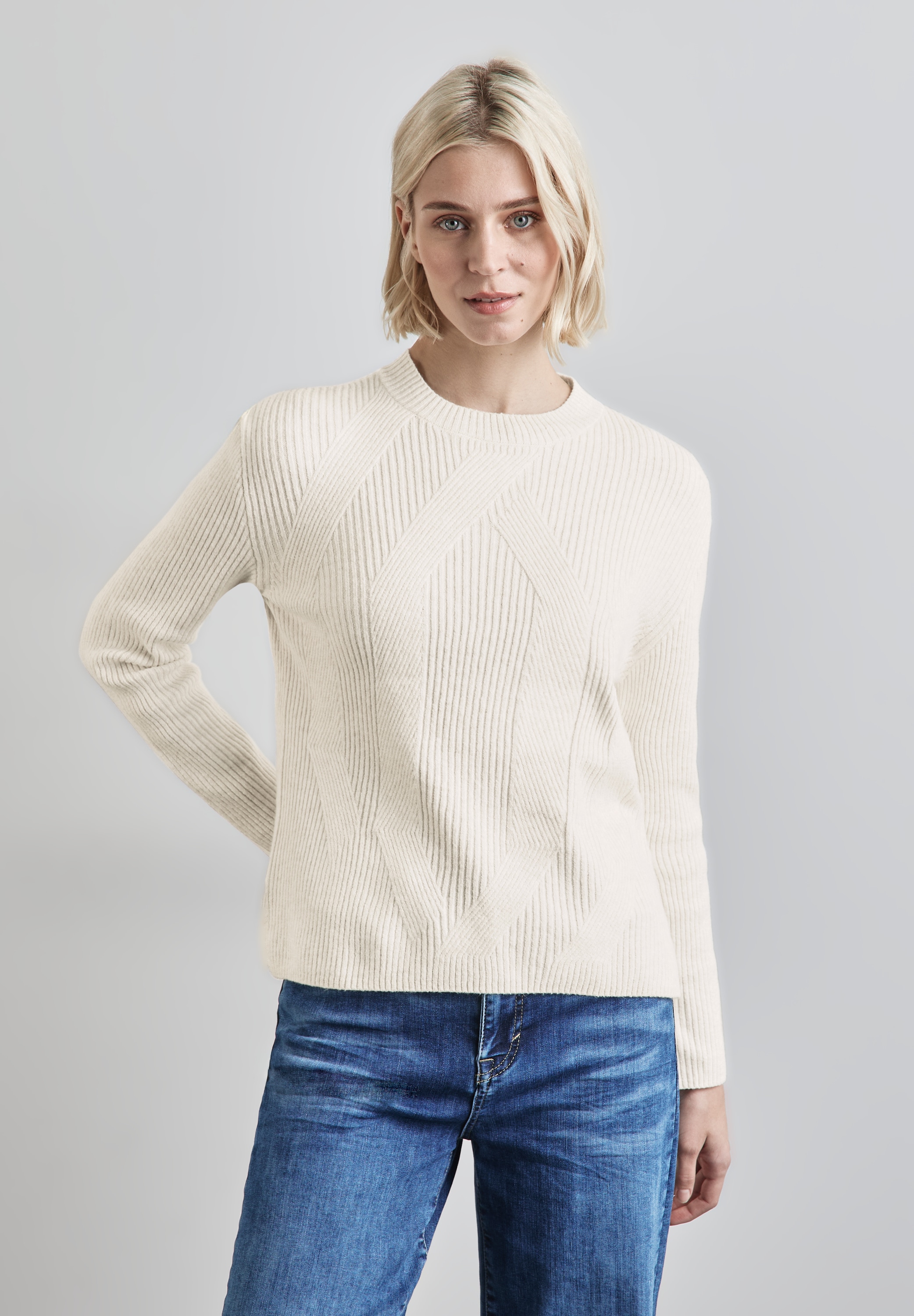 STREET ONE Strickpullover, mit markantem Strukturmuster günstig online kaufen