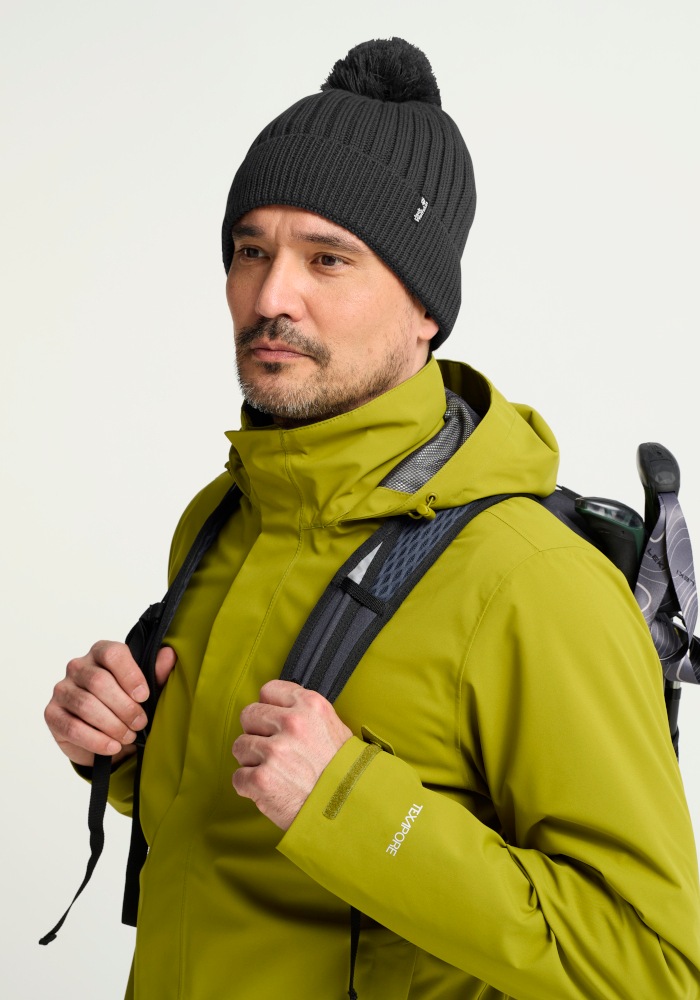 Jack Wolfskin Bommelmütze »POM POM BEANIE« Bommelmütze, warm, winddicht