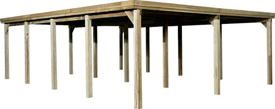 weka Doppelcarport "618 Gr.3", Holz, 270 cm, braun