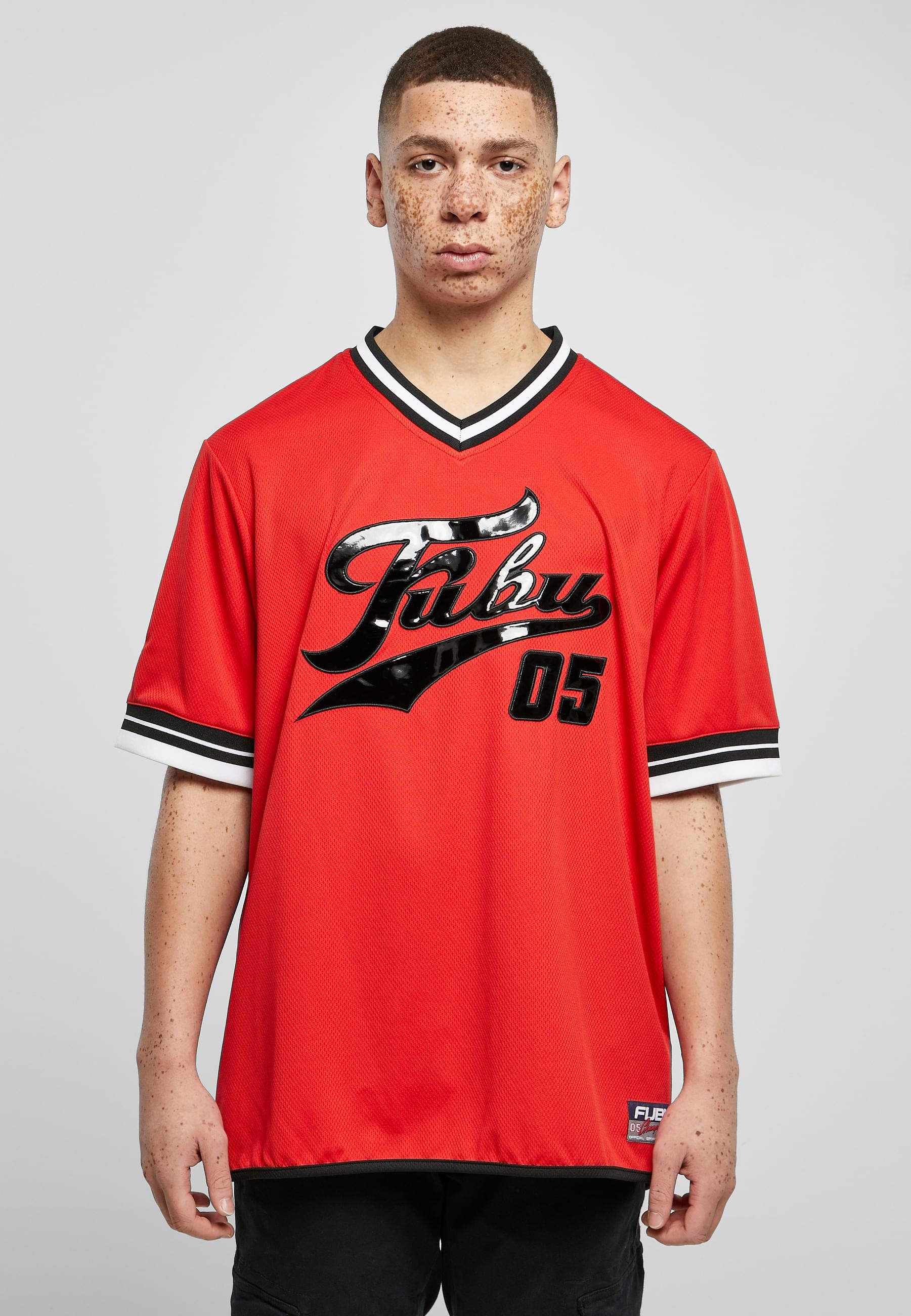 Fubu T-Shirt »Fubu Herren FM231-011-2 FUBU Varsity Lacquered Mesh Tee«, (1 tlg.)