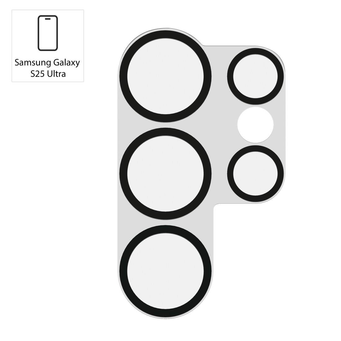 Hama Kameraschutzglas »Kameraschutz "Cam Protect" f. Samsung Galaxy S25 Ultra«, für Samsung Galaxy S25 Ultra, stoßfest