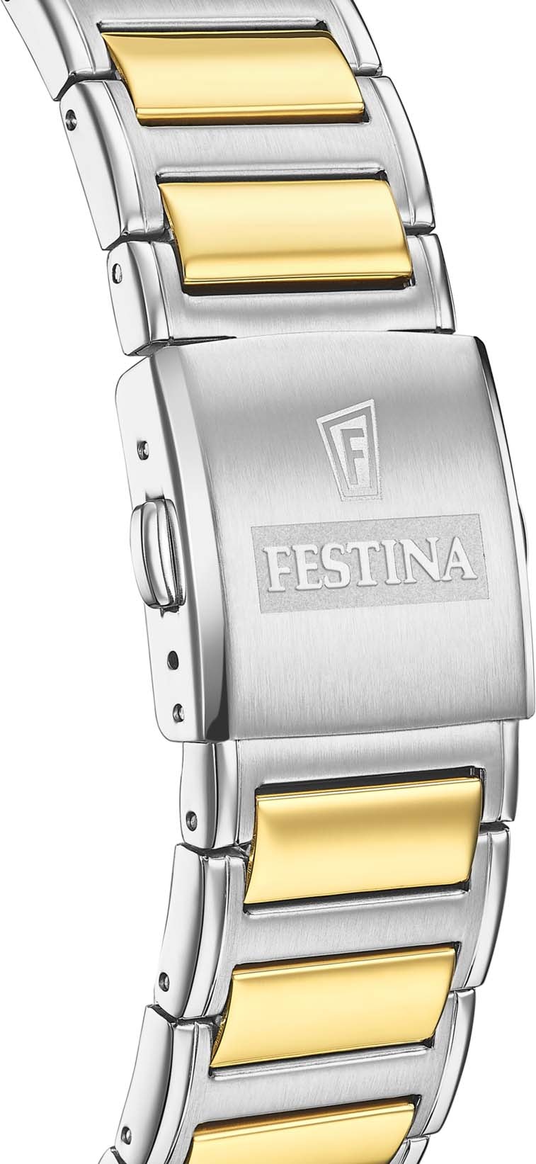 Festina Chronograph, Armbanduhr, Quarzuhr, Herrenuhr, Stoppfunktion, Edelstahlarmband