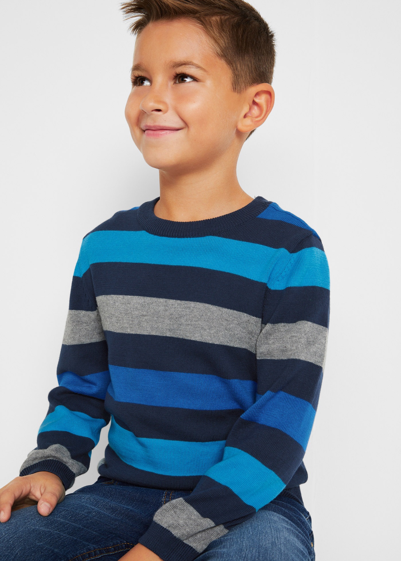 Thumbnail - bonprix Strickpullover "Feinstrickpullover aus reiner Baumwolle" Feinstrickpullover aus reiner Baumwolle