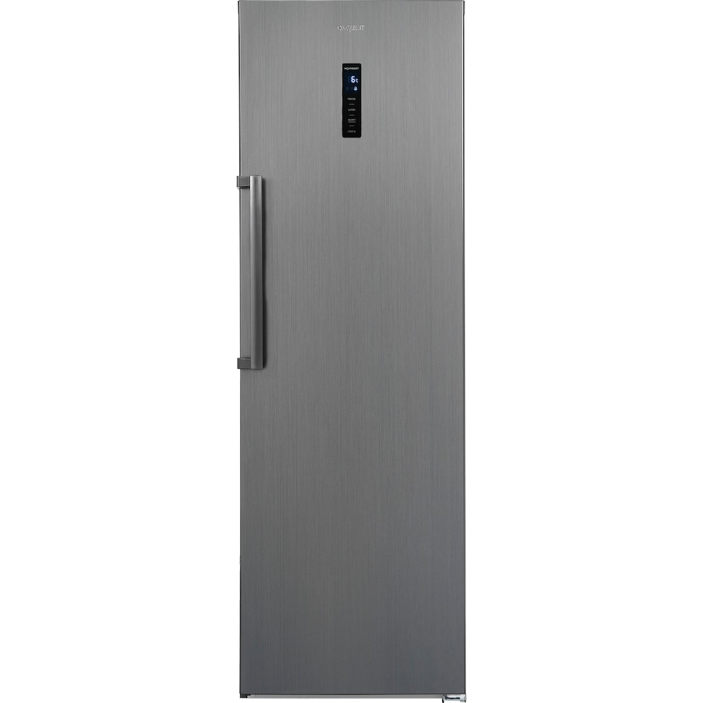 exquisit Vollraumkühlschrank »KS360-V-HE-040D«, KS360-V-HE-040D, 185 cm hoch, 60 cm breit, 359 Liter Nutzinhalt, NoFrost, Display