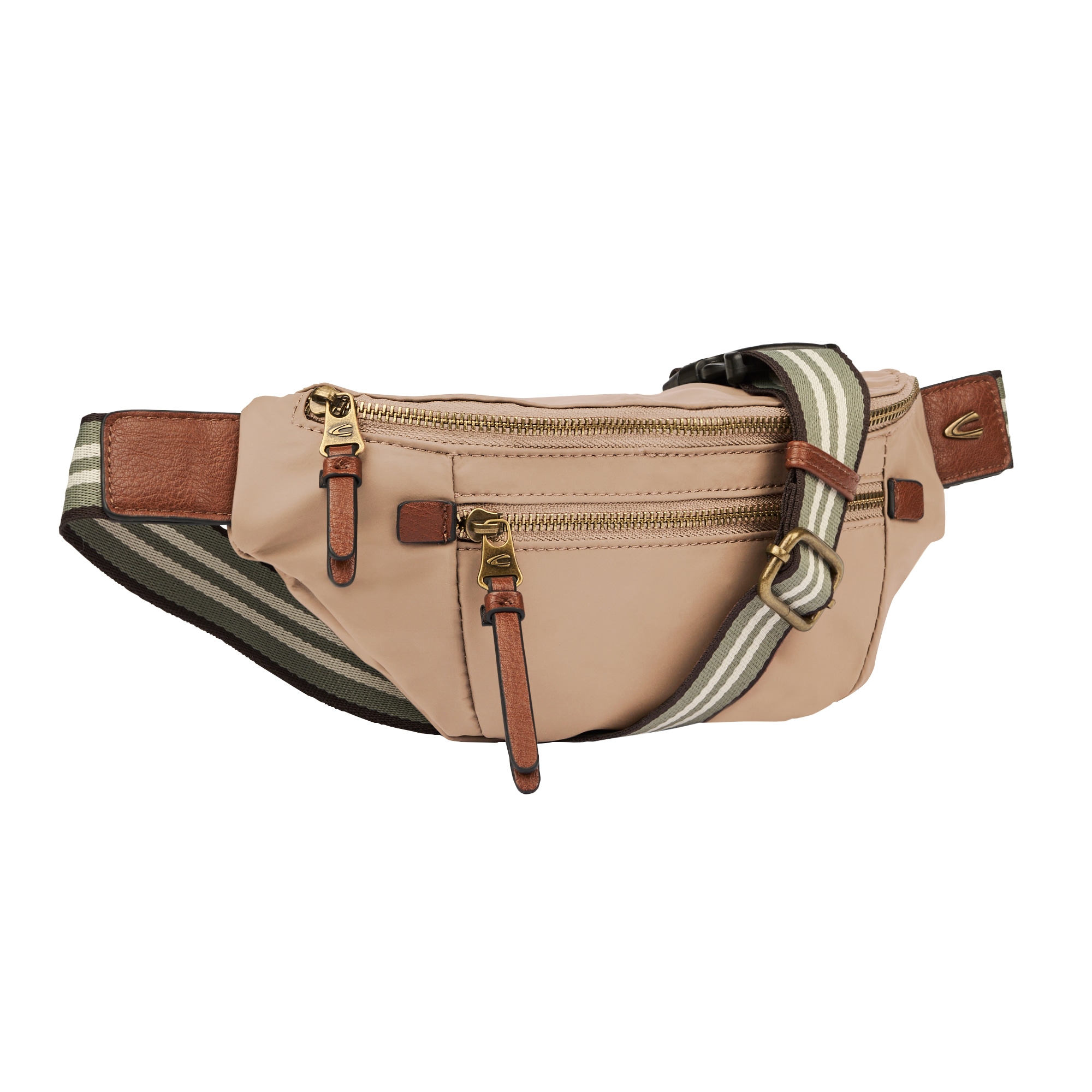 camel active Bauchtasche "Bari", aus hochwertigem matten Nylon mit gestreiftem Gewebeband