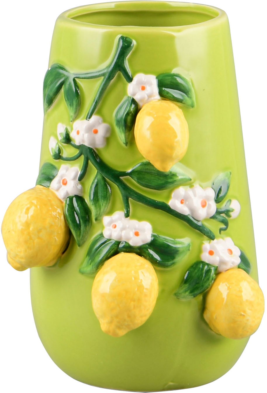 MIRRORS AND MORE Dekovase "CITRI" Bunte Dekovase mit Zitronen günstig online kaufen