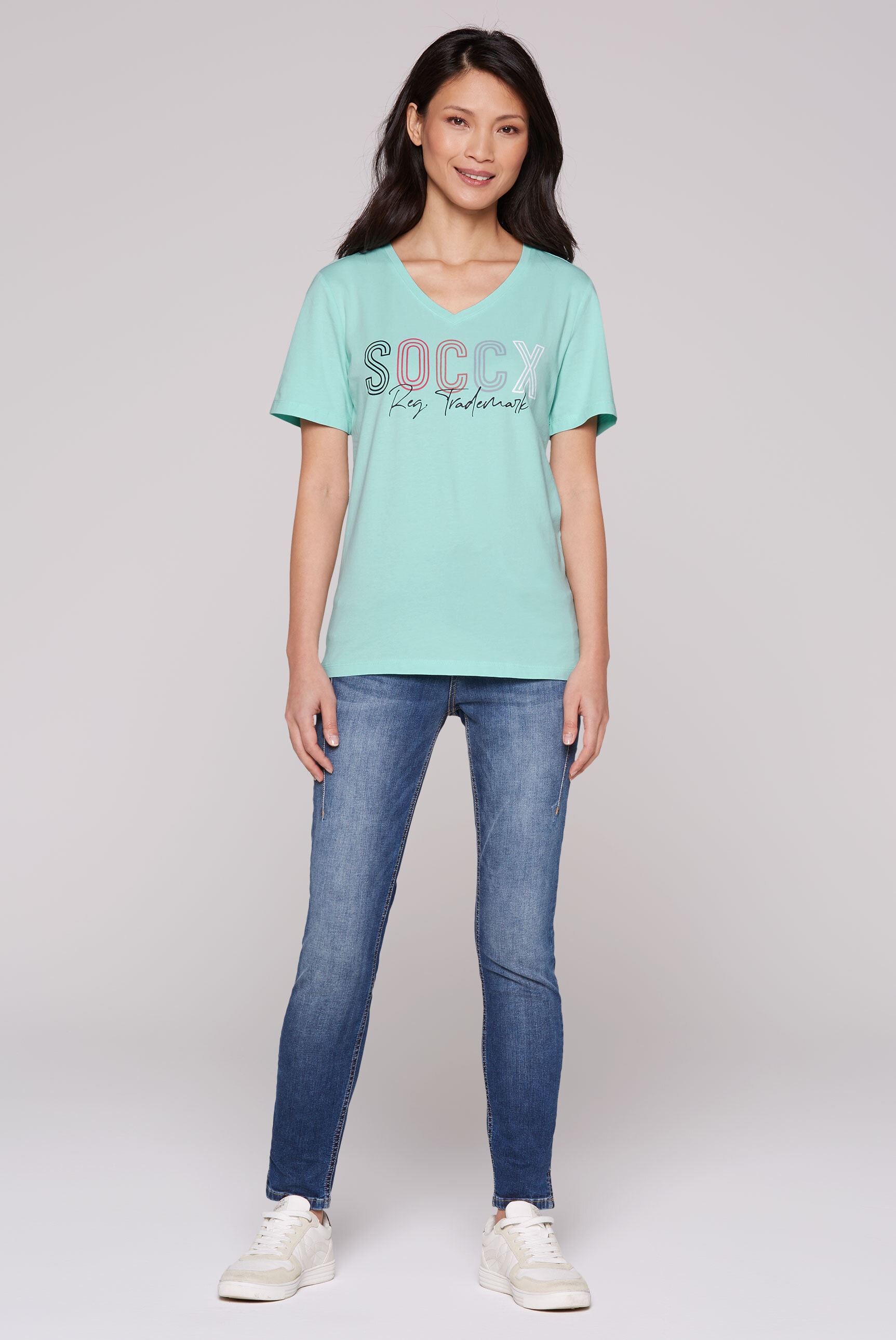 SOCCX V-Shirt, mit Baumwolle