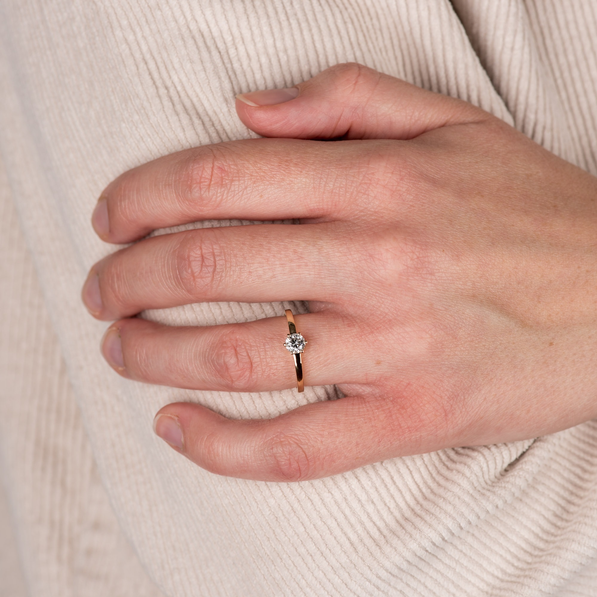 Orolino Fingerring »Gold 750 mit natürlichem Brillant 0,50 ct.«