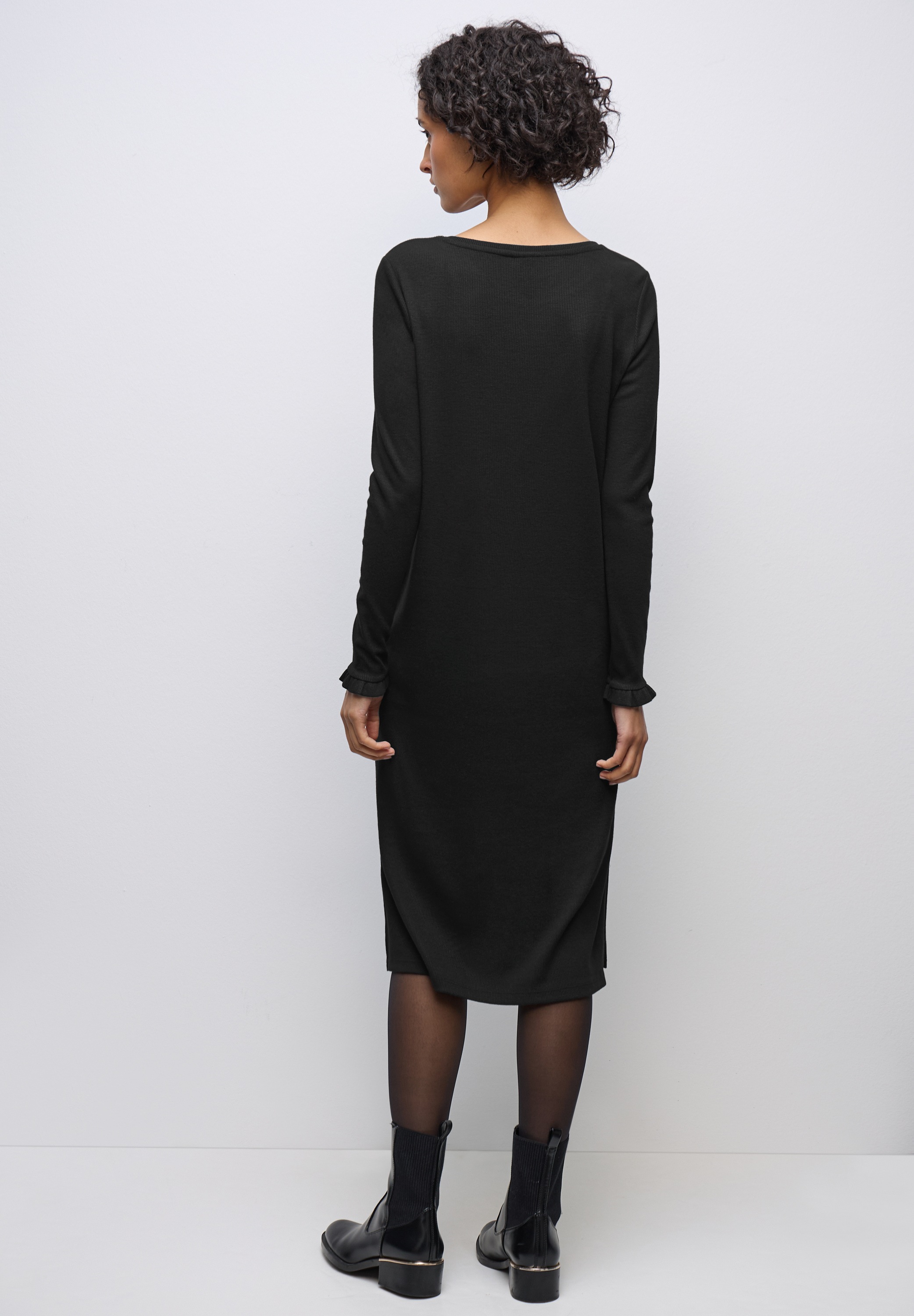 STREET ONE Midikleid Ohne Taschen mit Rundhalsausschnitt