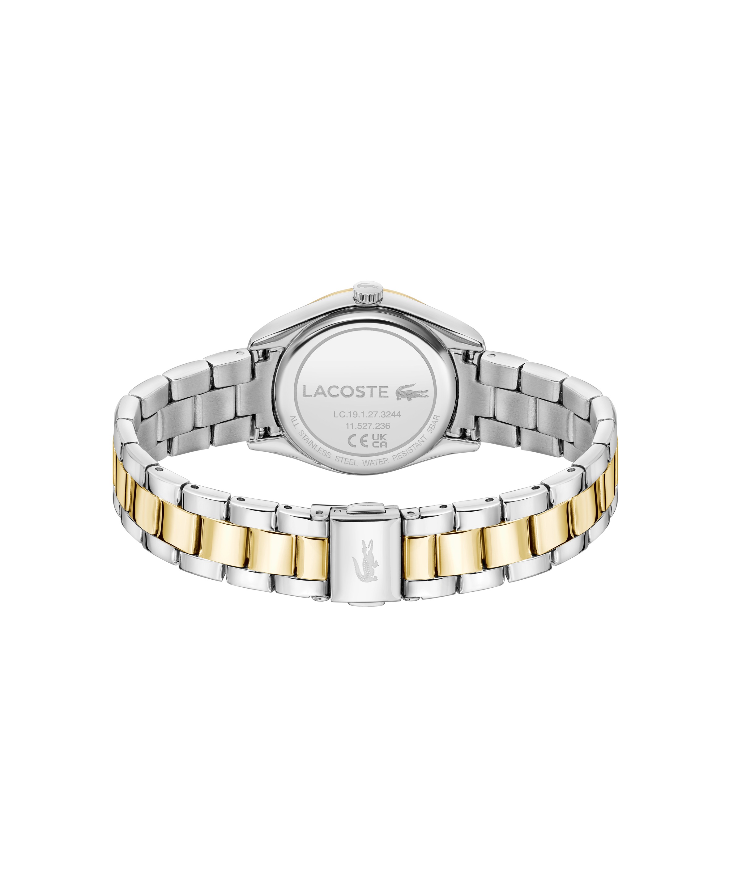 Lacoste Quarzuhr »LACOSTE PARISIENNE« Armbanduhr, Damenuhr, Edelstahlarmband, analog, Glaskristalle