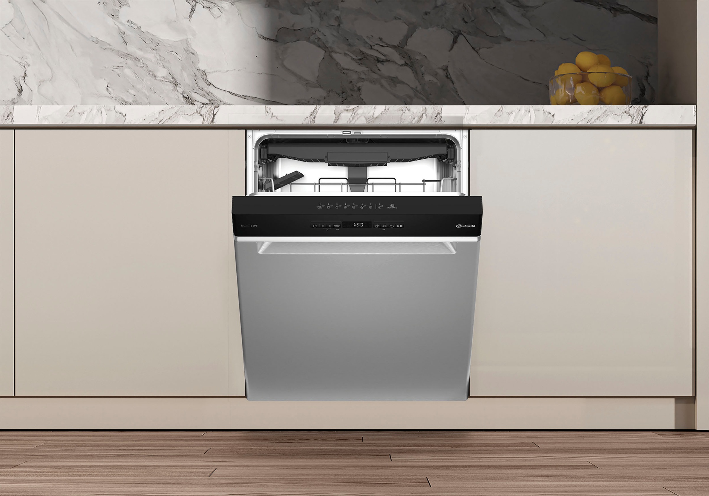 BAUKNECHT Unterbaugeschirrspüler »OBUC Ecosilent2 7540« 8,9 l 14 tlg. Maßgedecke ActiveDry – automatische Türöffnung für bessere Trocknungsergebnisse