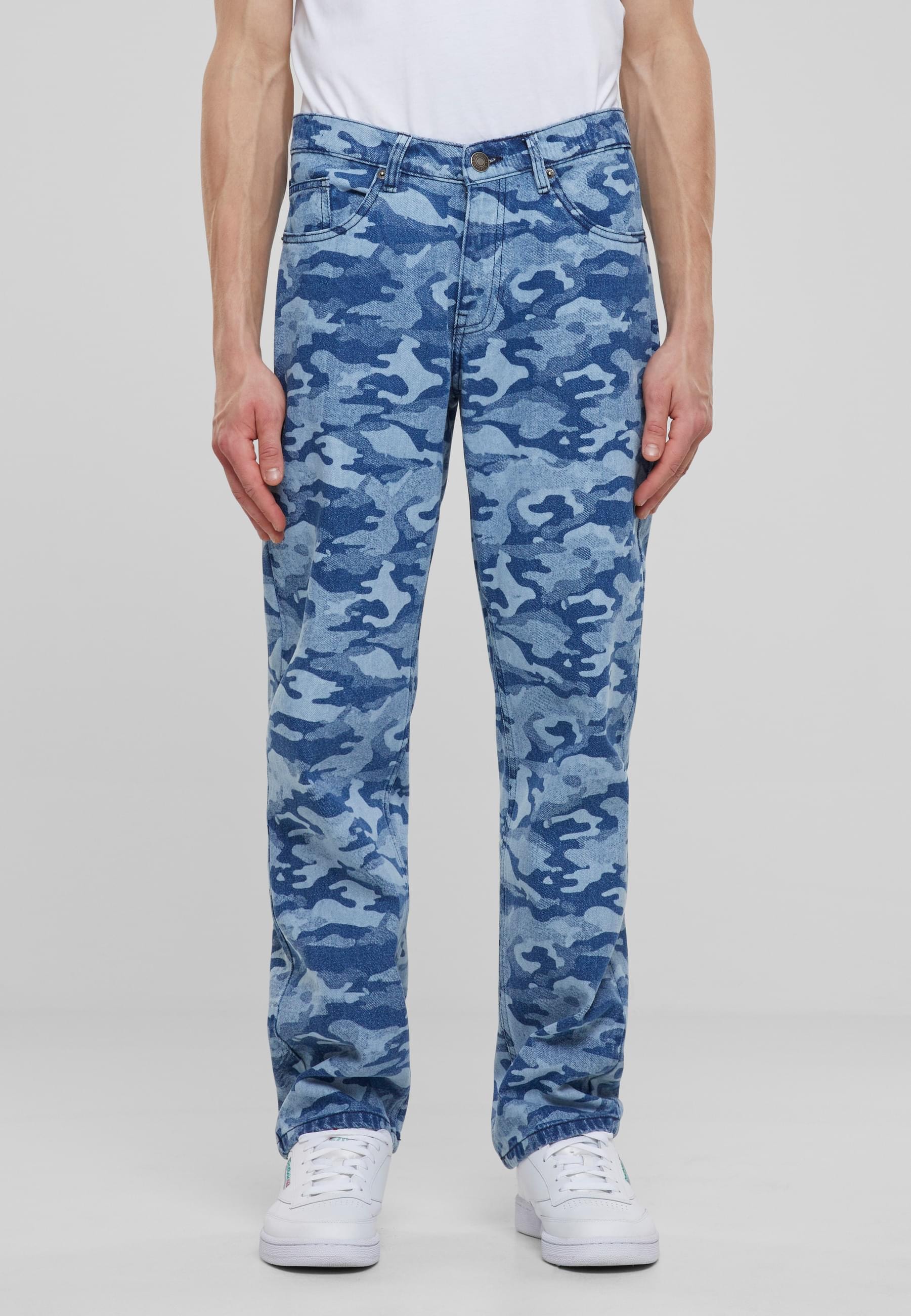 URBAN CLASSICS Cargohose »Urban Classics Laser Camo Printed Jeans«, (1 tlg.)