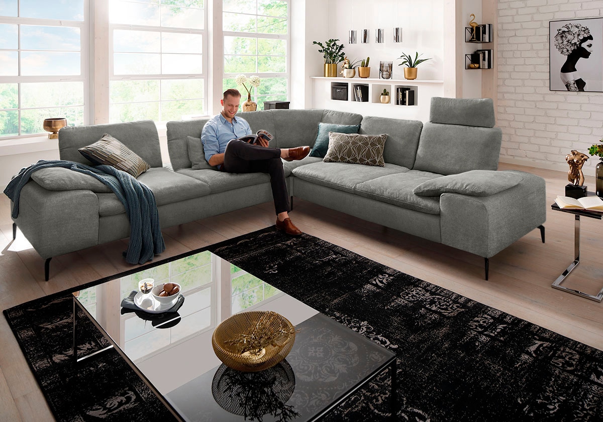W.SCHILLIG Ecksofa »valentinoo, Designsofa, elegant und bequem, L-Form«, (Set), mit Sitztiefenverstellung, Breite 318 cm