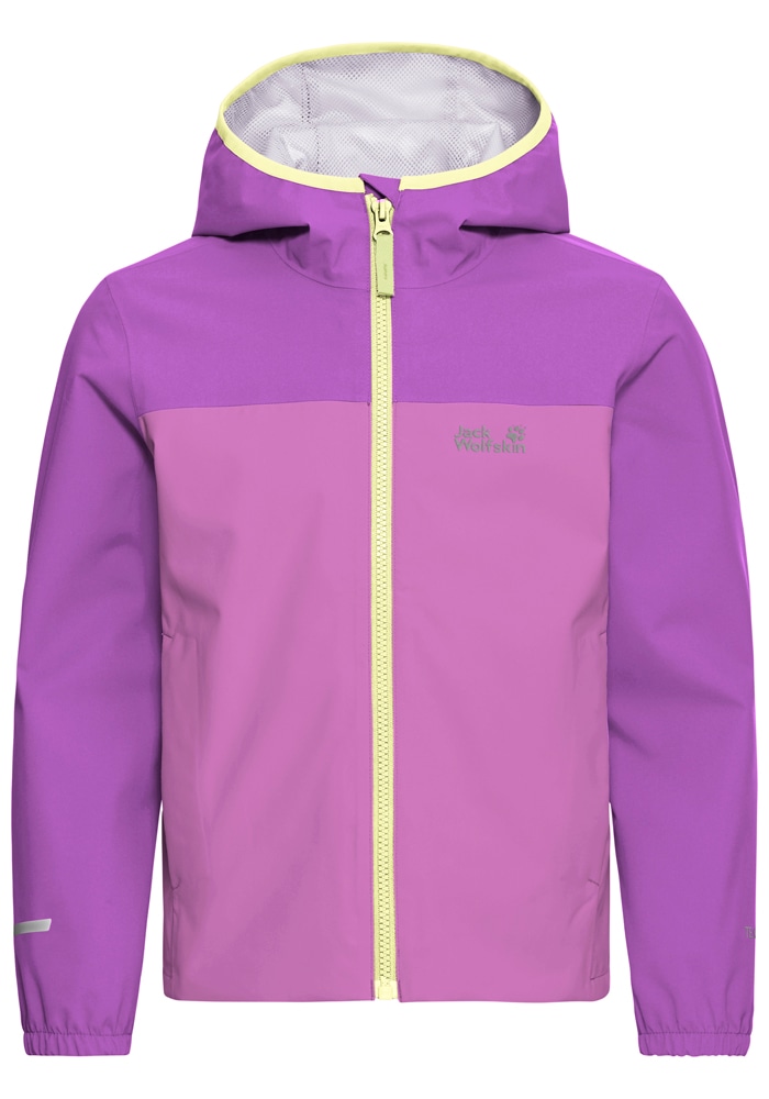 Jack Wolfskin Regenjacke »ADVENTURETRIBE 2L JKT K« atmungsaktiv, wasserdicht, mit Reißverschluss, normale Länge
