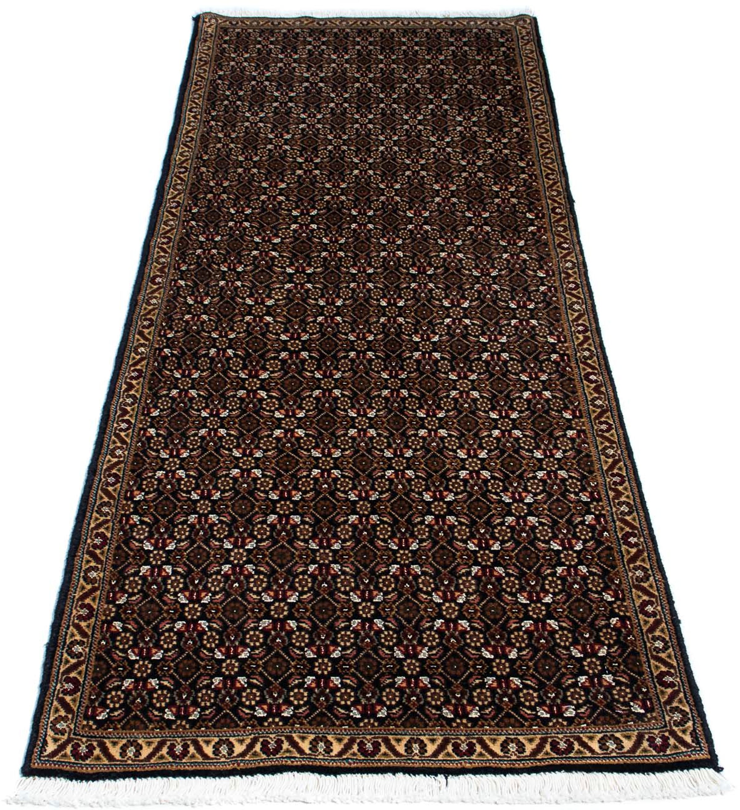 morgenland Orientteppich "Perser - Täbriz - 206 x 70 cm - dunkelblau", rechteckig, 10 mm Höhe, Wohnzimmer, Handgeknüpft,