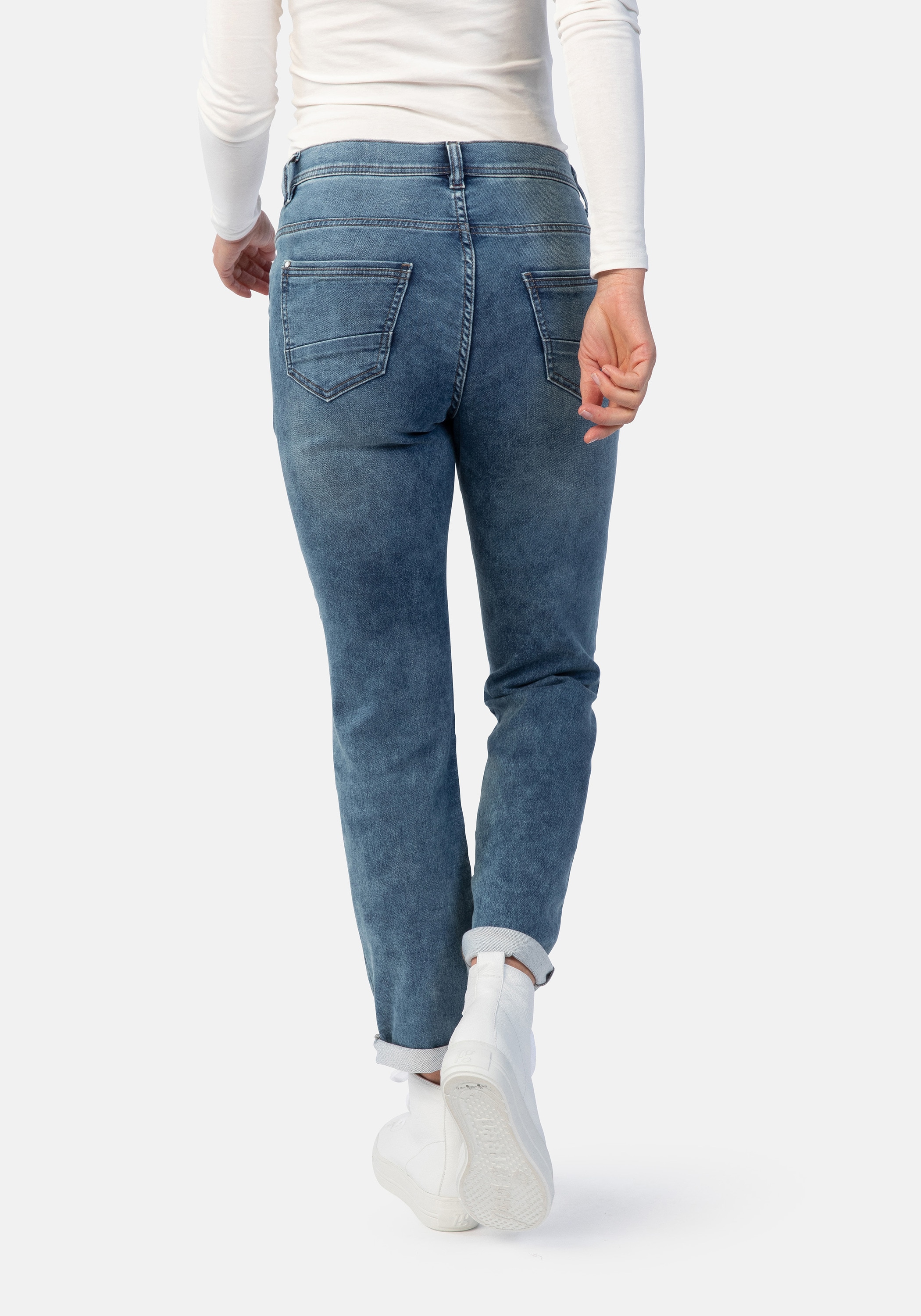 STOOKER WOMEN 5-Pocket-Jeans »Jogg Edition DAVOS«, Boyfrienjeans Casual Clean Wash Denim Jeans für Damen