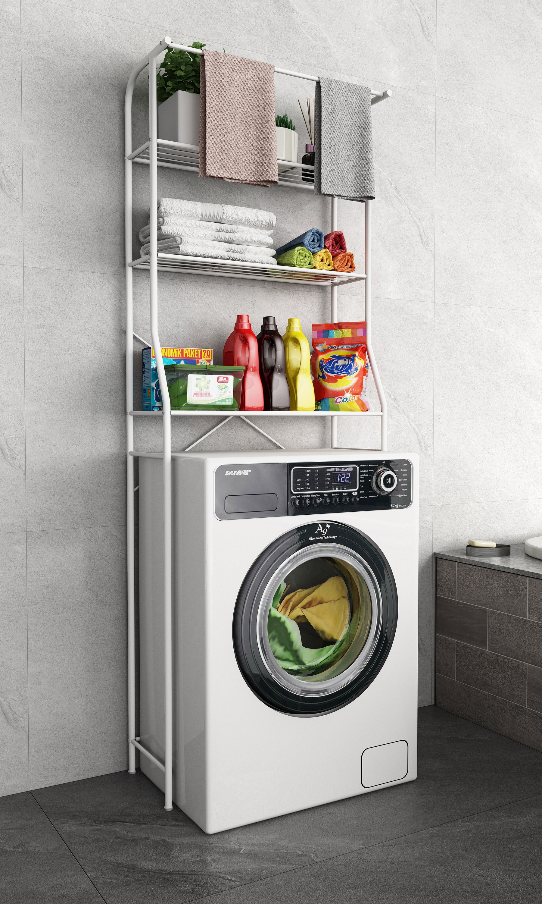 VCM Waschmaschinenumbauschrank »Waschmaschine Toilette Überbau Schrank Tubas L«