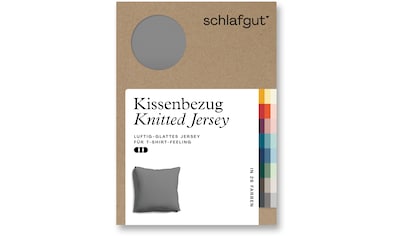 Kissenbezug »Knitted Jersey aus Bio-Baumwolle mit Elasthan, bügelfrei,«, (1 St.),...