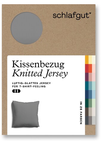 Kissenbezug »Knitted Jersey aus Bio-Baumwolle mit Elasthan, bügelfrei,«, (1 St.),...