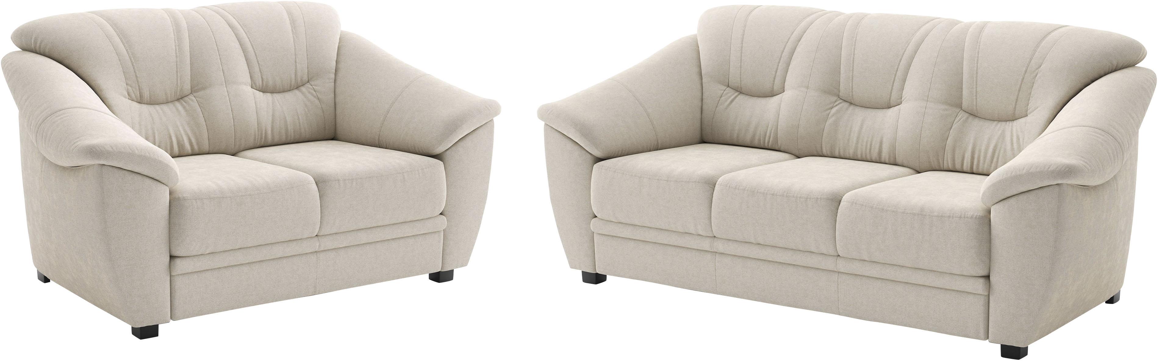 sit&more Polstergarnitur "Savona, Set: 2- & 3er-Sofa, B: 148 bzw. 198 cm, Federkern-Polsterung" 2 tlg. komfortable Sitzhöhe 46 cm, frei im Raum stellbar, stilvolles Design