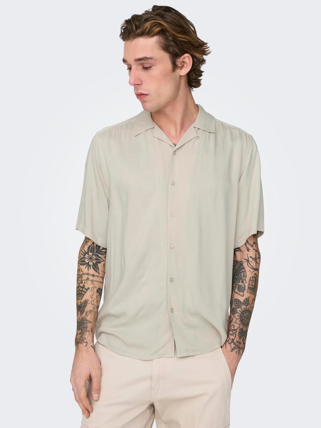 ONLY & SONS Kurzarmhemd »ONSDASH LIFE REG VISC RES SS SHIRT«