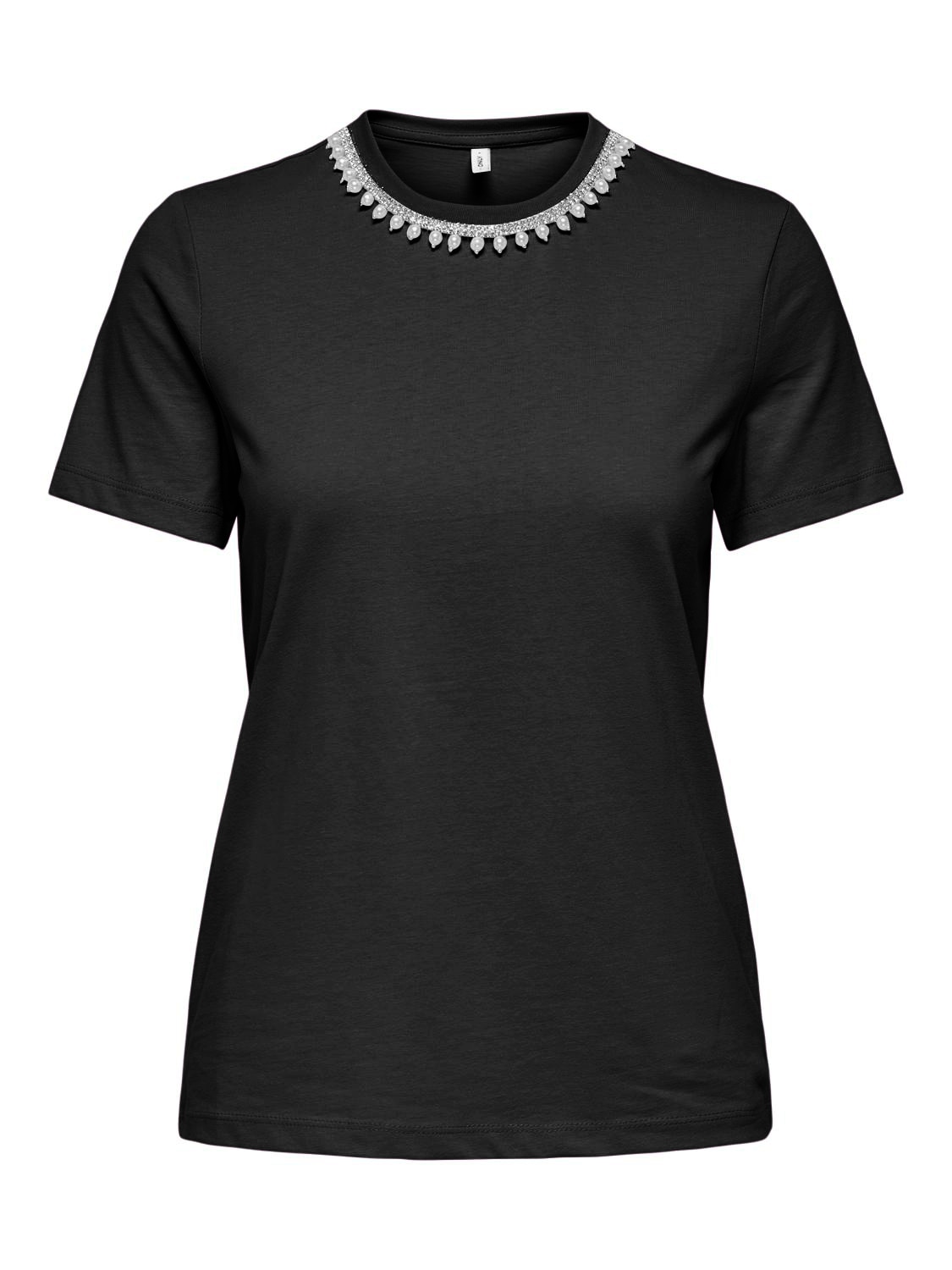 ONLY Kurzarmshirt "ONLJOLLY LIFE S/S REG PEARL TOP JRS" günstig online kaufen