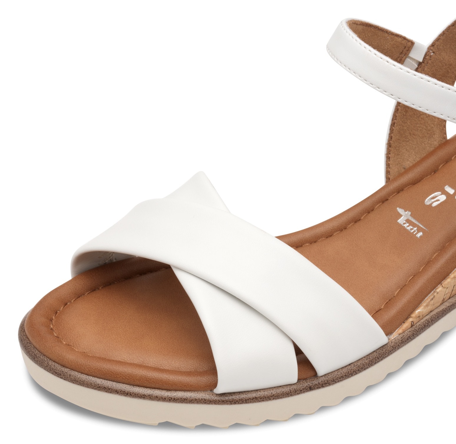 Tamaris Sandalette, Keilabsatz, Sommerschuh, Riemchensandale mit Schnallenverschluss