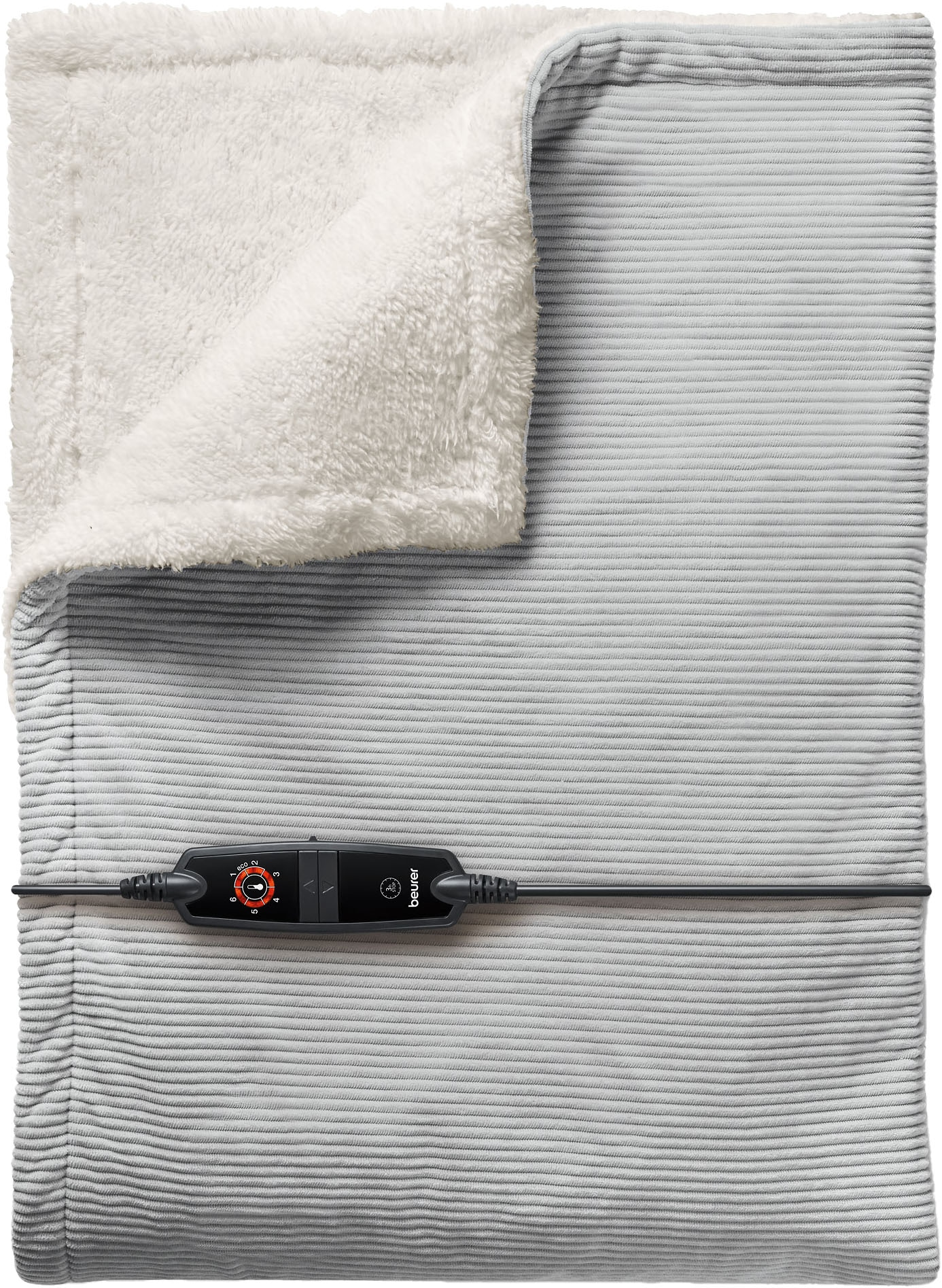 BEURER Heizdecke »HD 81 Cord Light Grey Green Planet«
