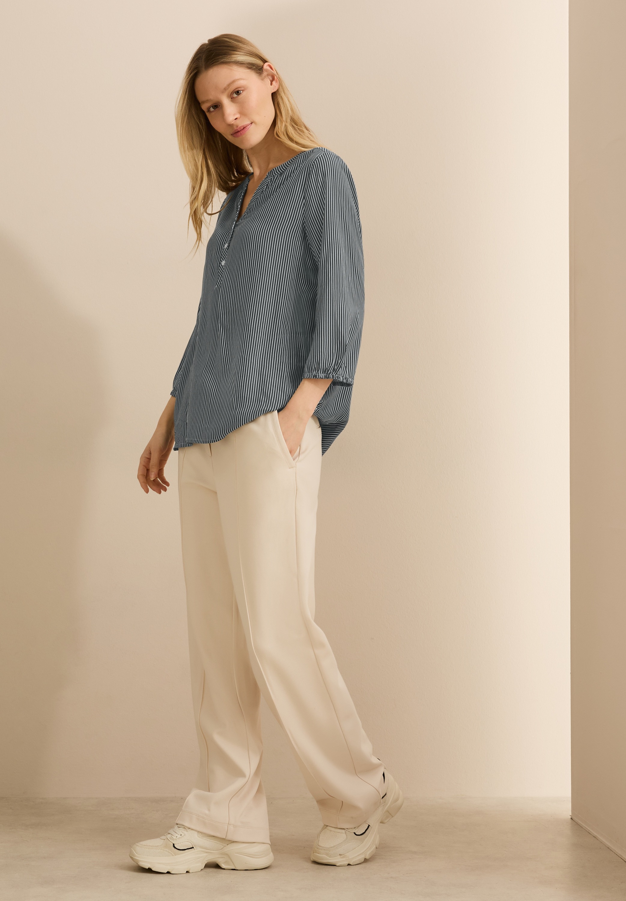 Cecil Klassische Bluse, mit 3/4 Ärmeln