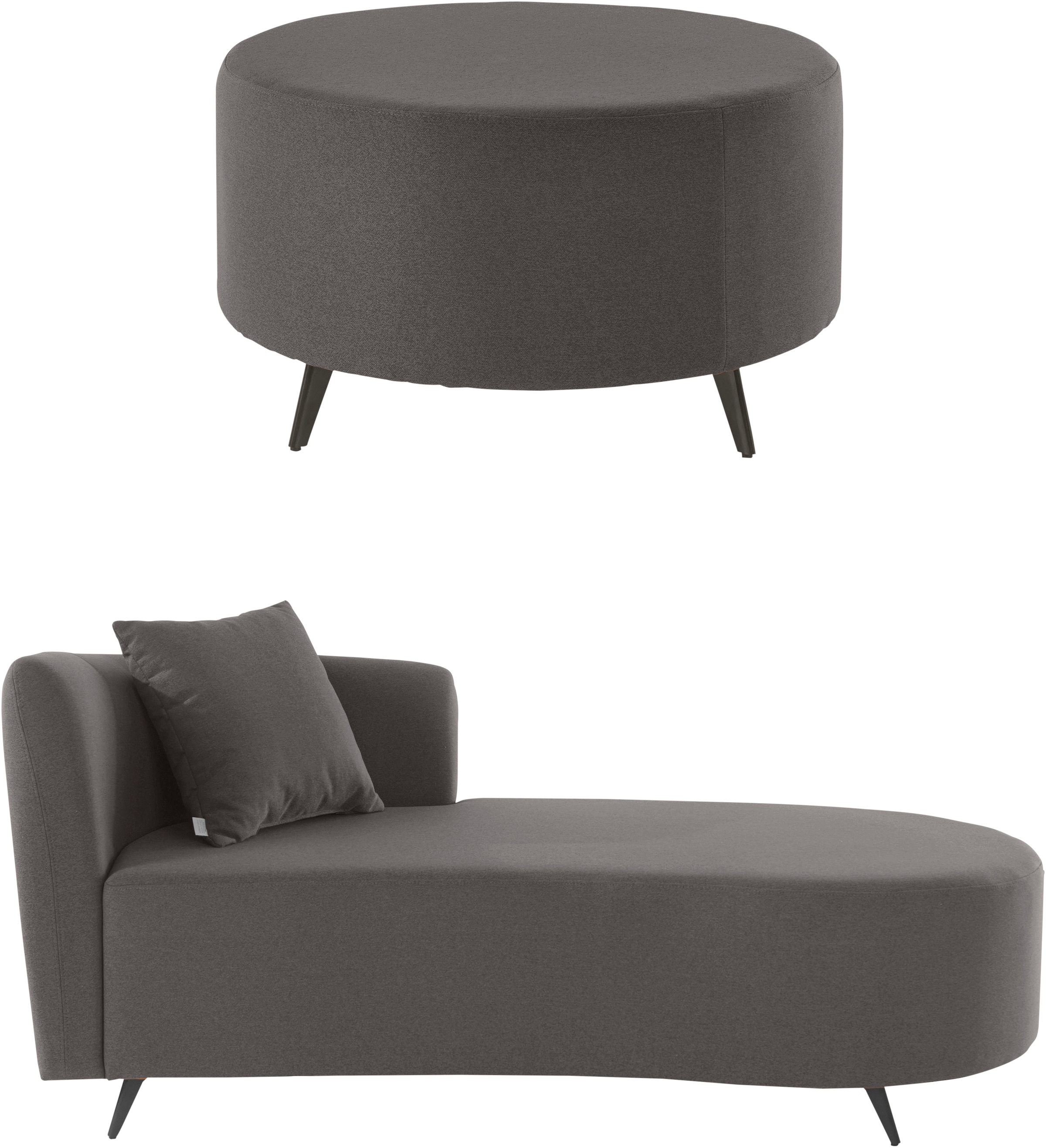 Home affaire Recamiere "Hulby" wahlweise mit und ohne Hocker und Armlehne l günstig online kaufen