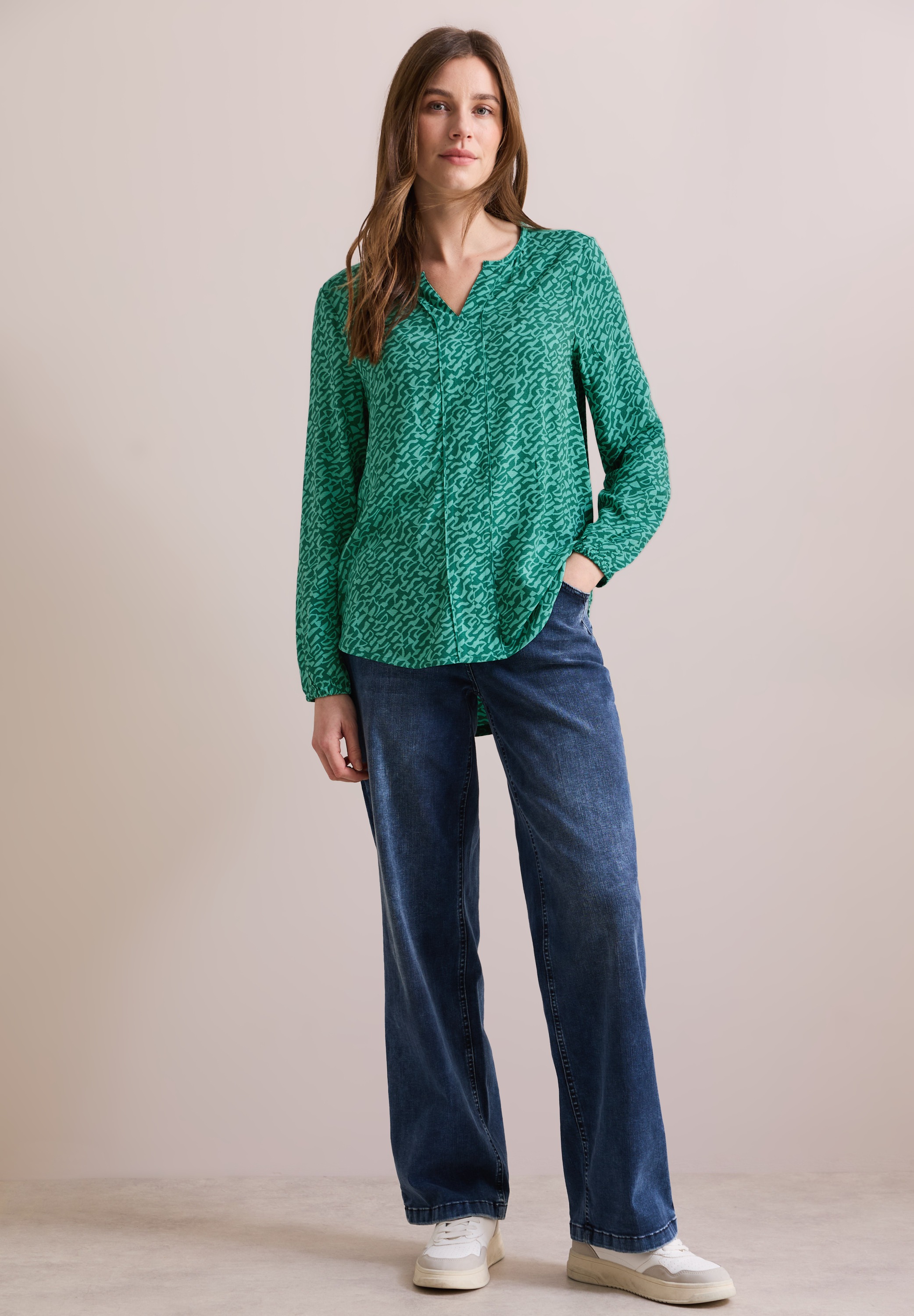 Thumbnail - Cecil Langarmbluse mit grafischem Muster