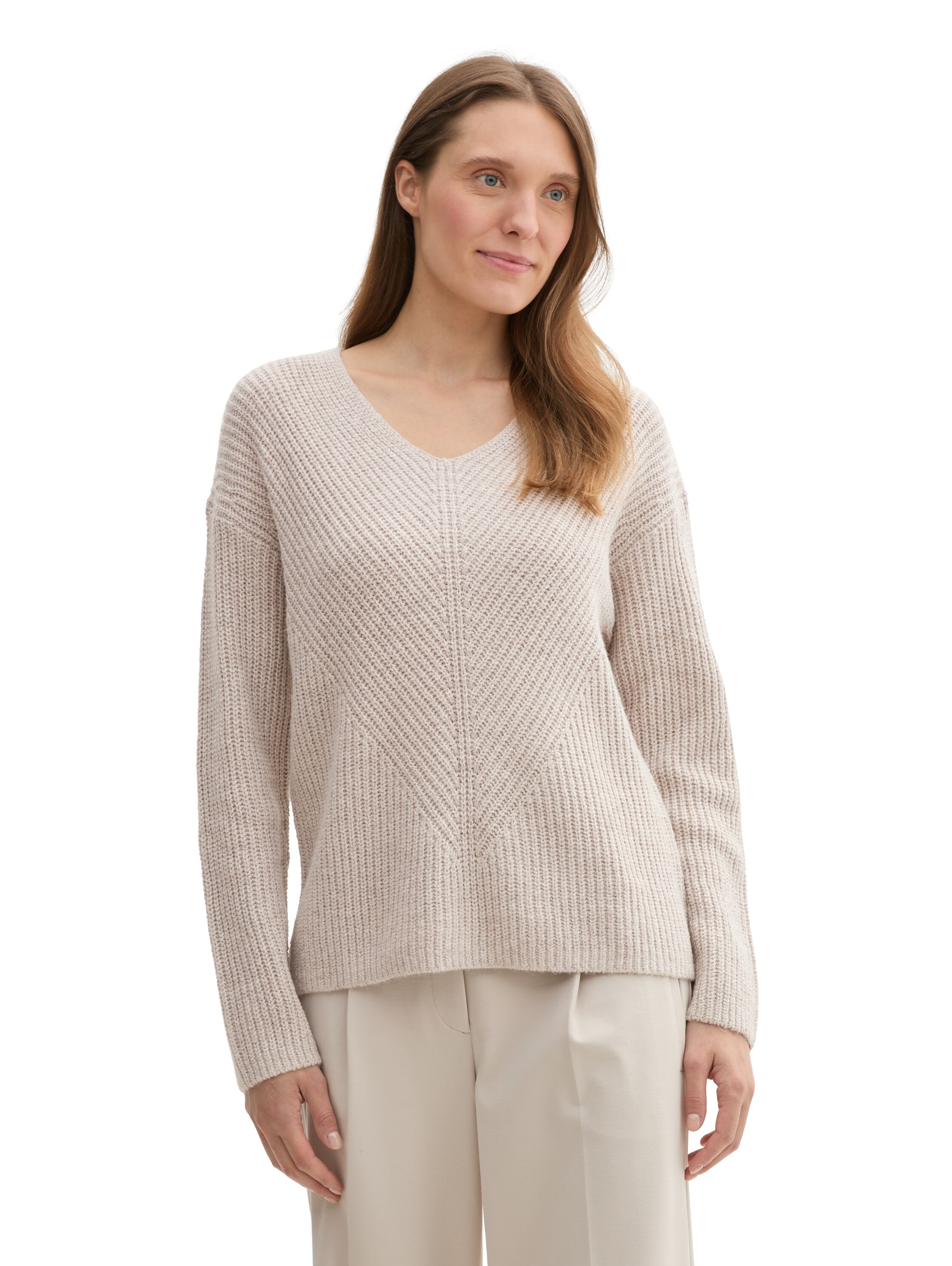 TOM TAILOR Strickpullover, mit V-Ausschnitt