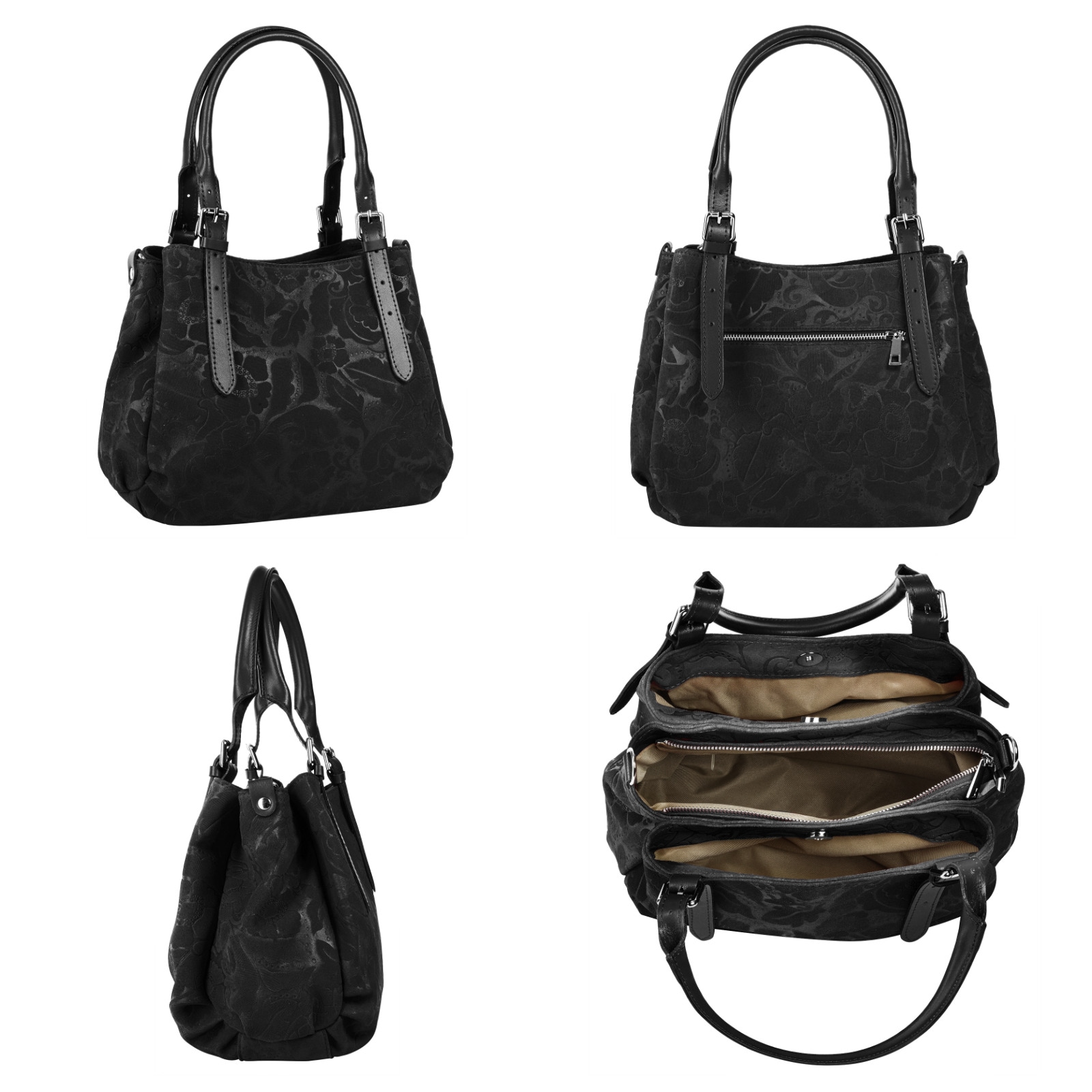 Samantha Look Henkeltasche, echt Leder, Made in Italy