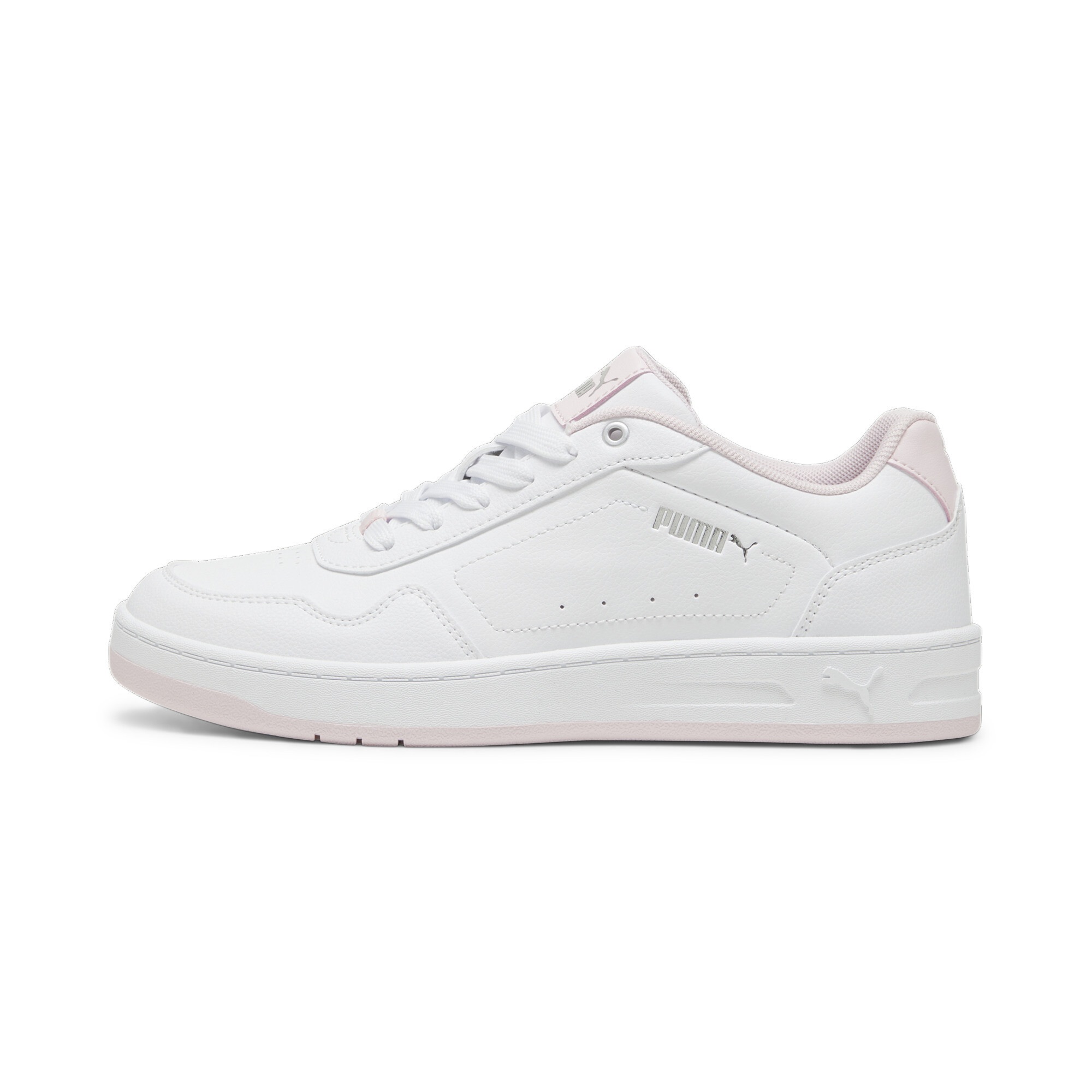 Sneaker PUMA "COURT CLASSY", Damen, Gr. 37,5, pink (puma weiß, whisp of pink, puma silber), Synthetik, Schuhe Sneaker, mit Schnürung, Gummilaufsohle mit leichtem Profil 2