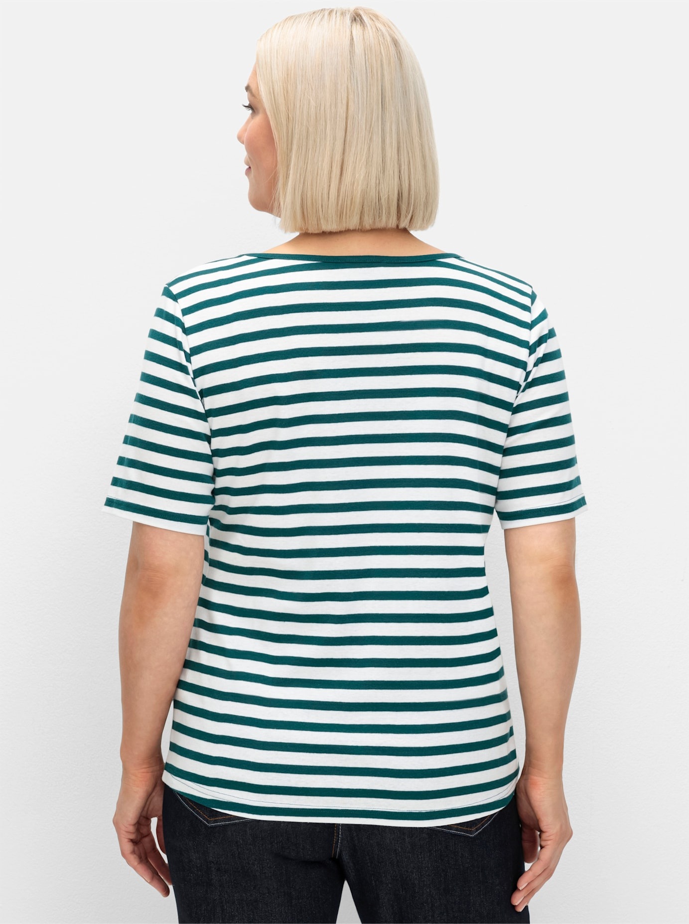 Sheego Kurzarmshirt »T-Shirt«, (1 tlg.)