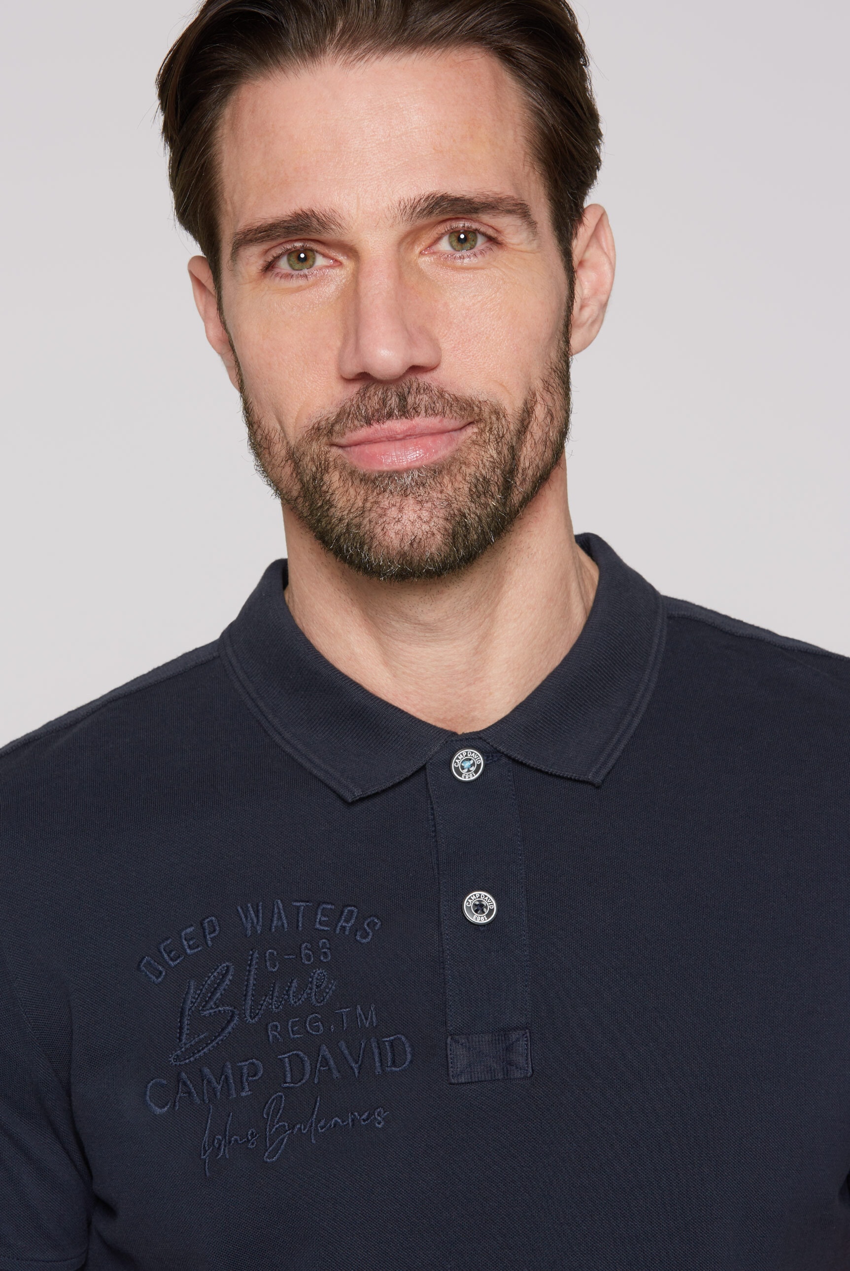 CAMP DAVID Poloshirt, aus Baumwolle