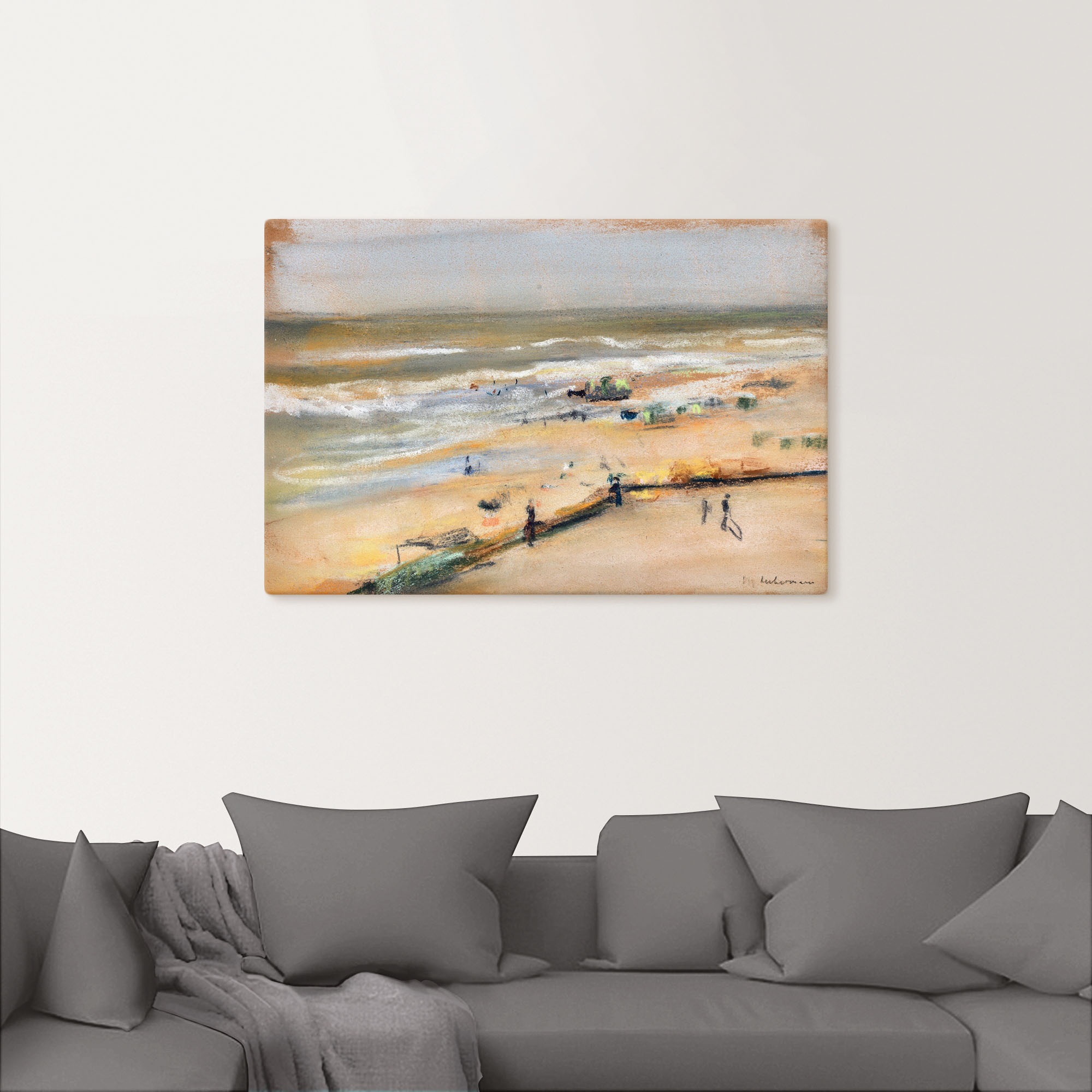 Artland Wandbild "Blick von der Düne aufs Meer, Nordwijk" Strandbilder 1 St günstig online kaufen