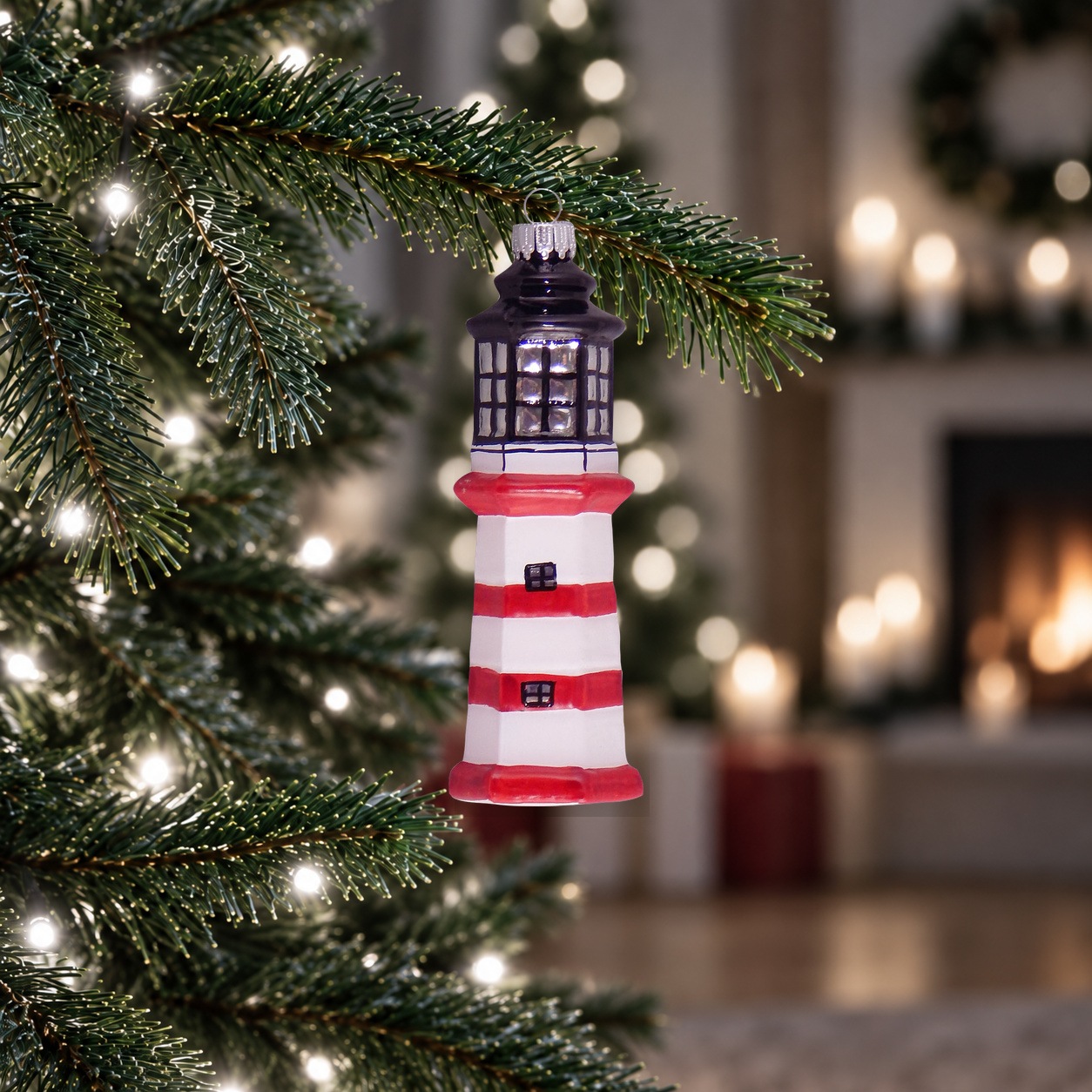Krebs Glas Lauscha Christbaumschmuck »Leuchtturm« Glas, 1 Stück