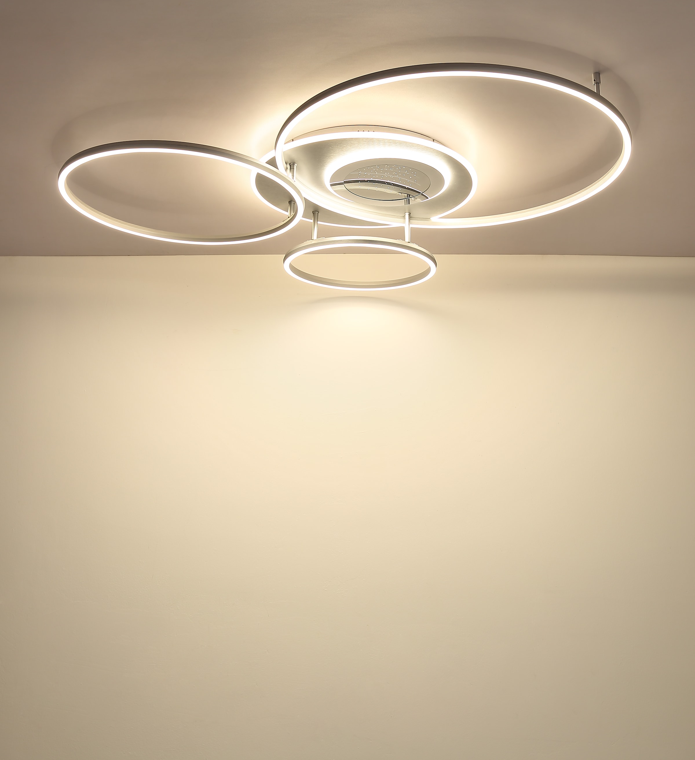 GLOBO LIGHTING Deckenleuchte »JOHNSON« LED-Modul 1 Stk. Smarte LED-Deckenleuchte, dimmbar, Fernbedienung, flexibel
