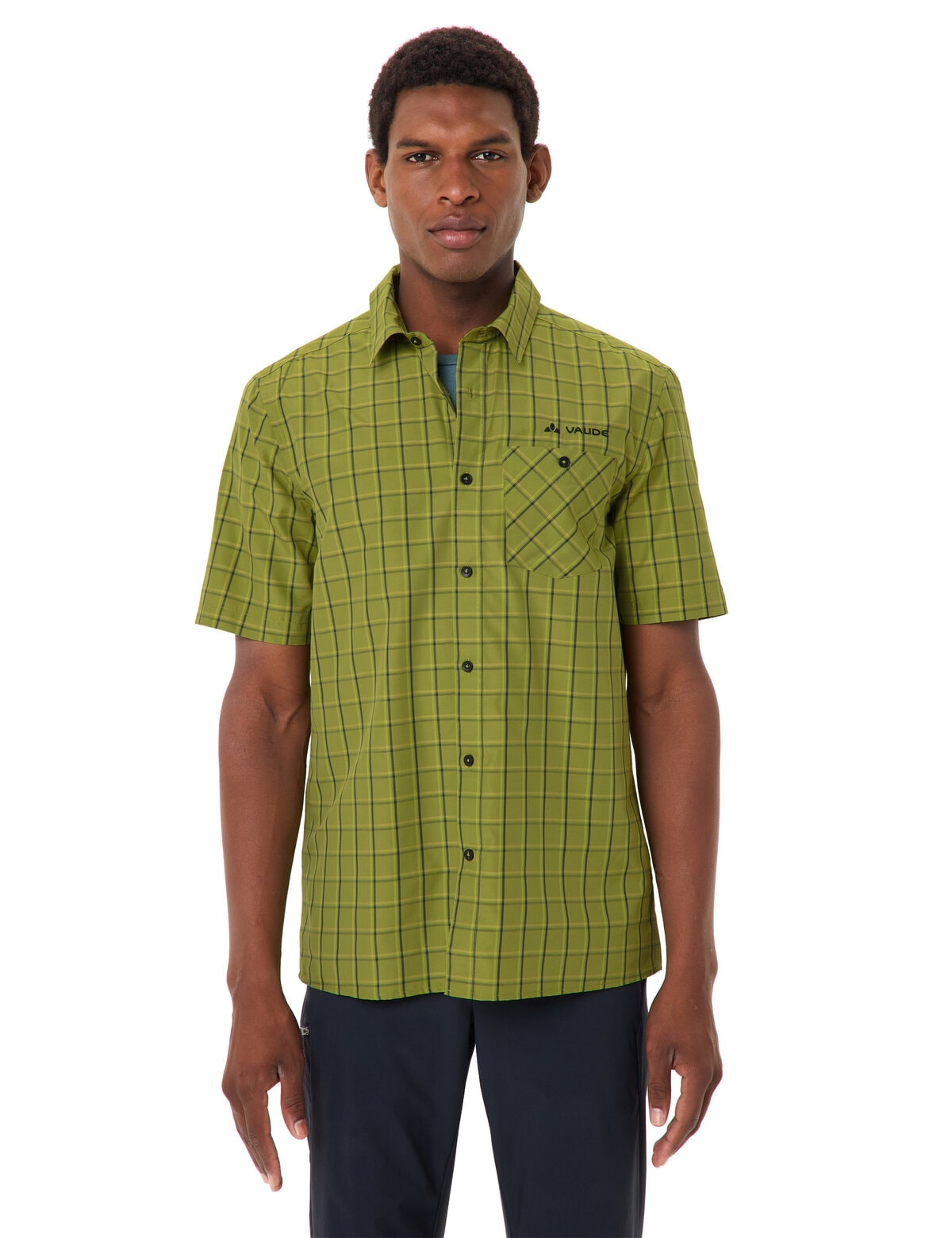 VAUDE Kurzarmhemd "MENS ALBSTEIG SHIRT III" Kurzarm, aus Lyocell und Polyester, mit Knopfleiste
